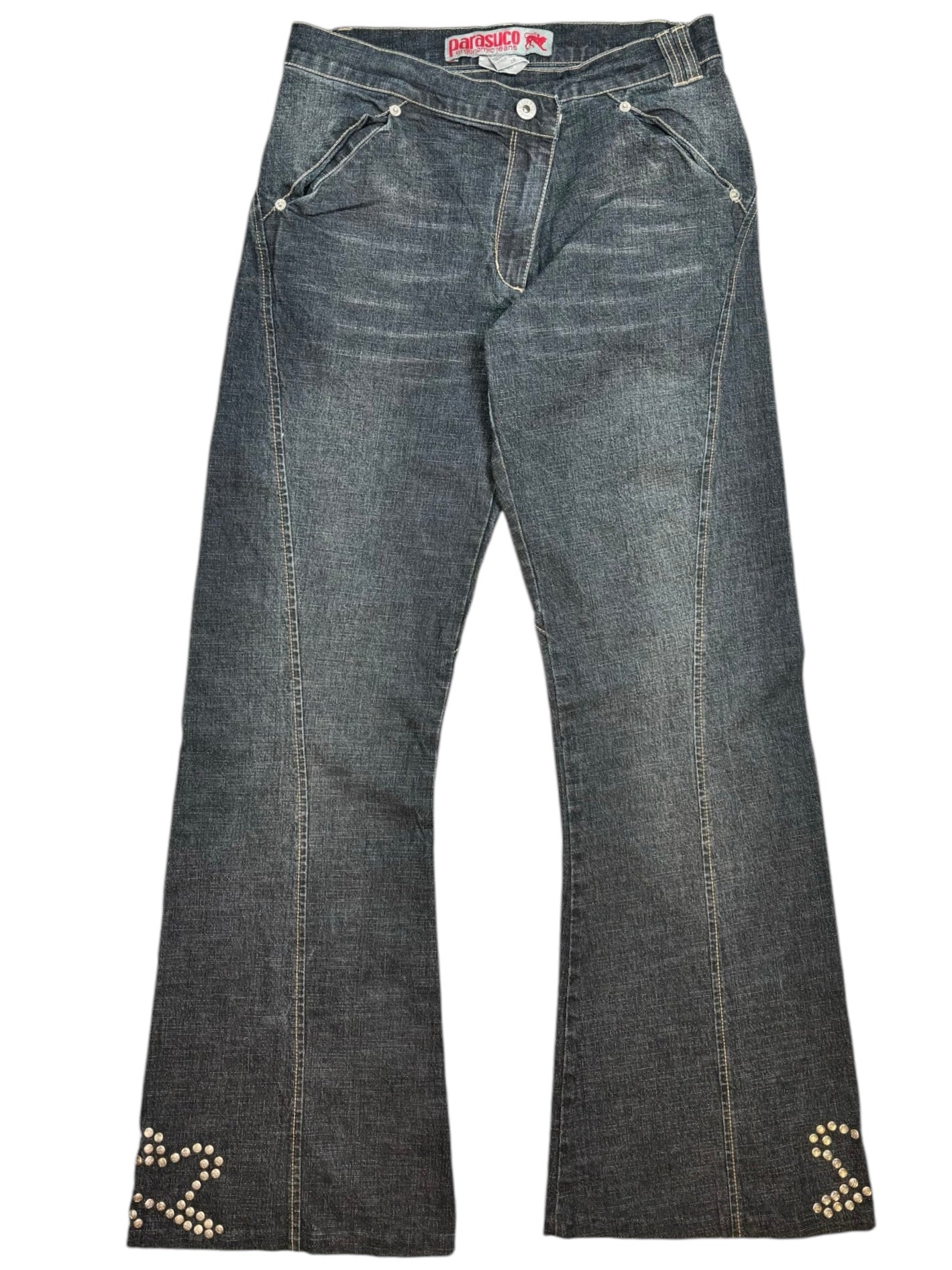 (28) Parasuco Embellished Logo Jeans