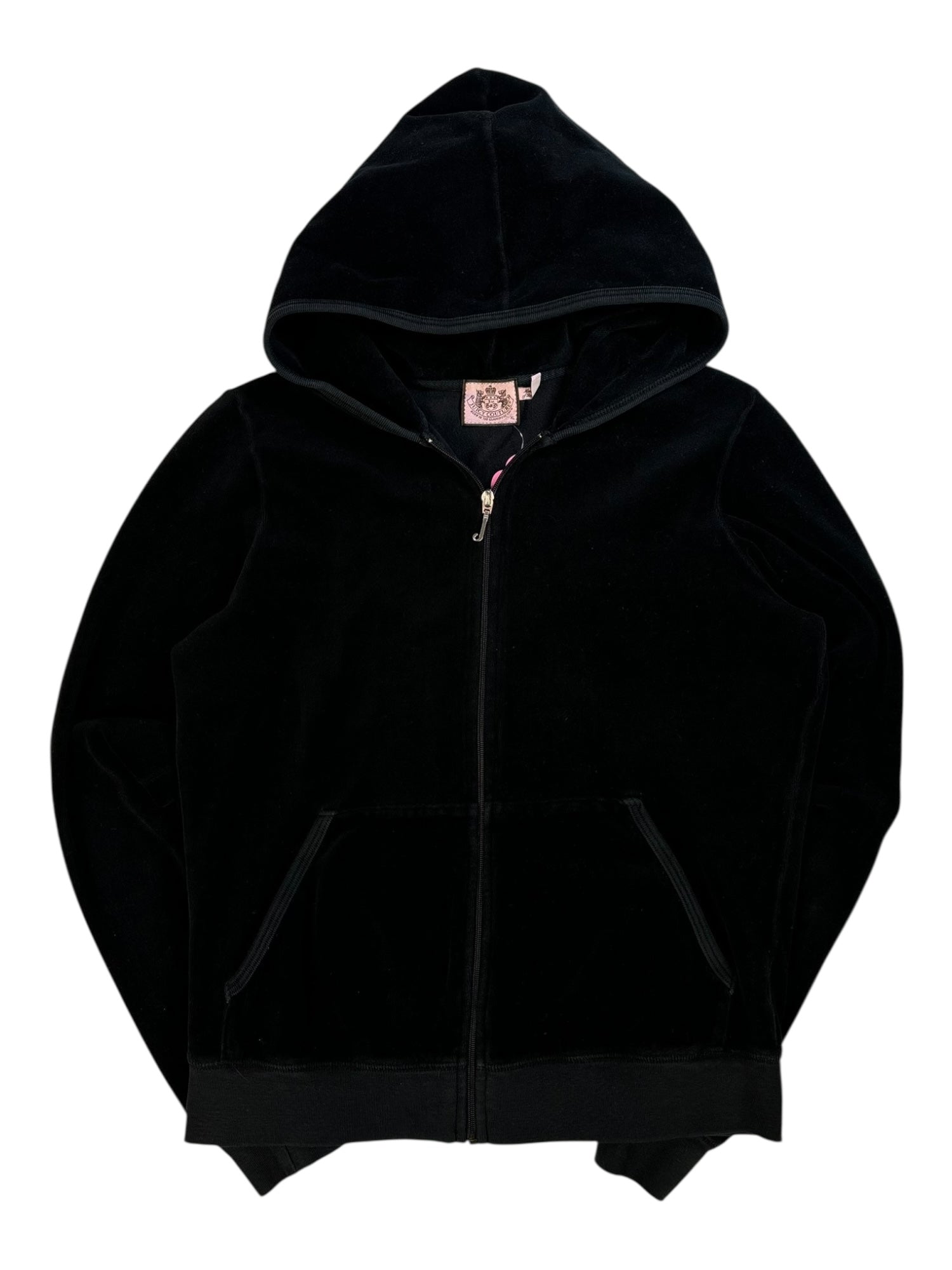 (L) Black Juicy Couture Zip Up Hoodie