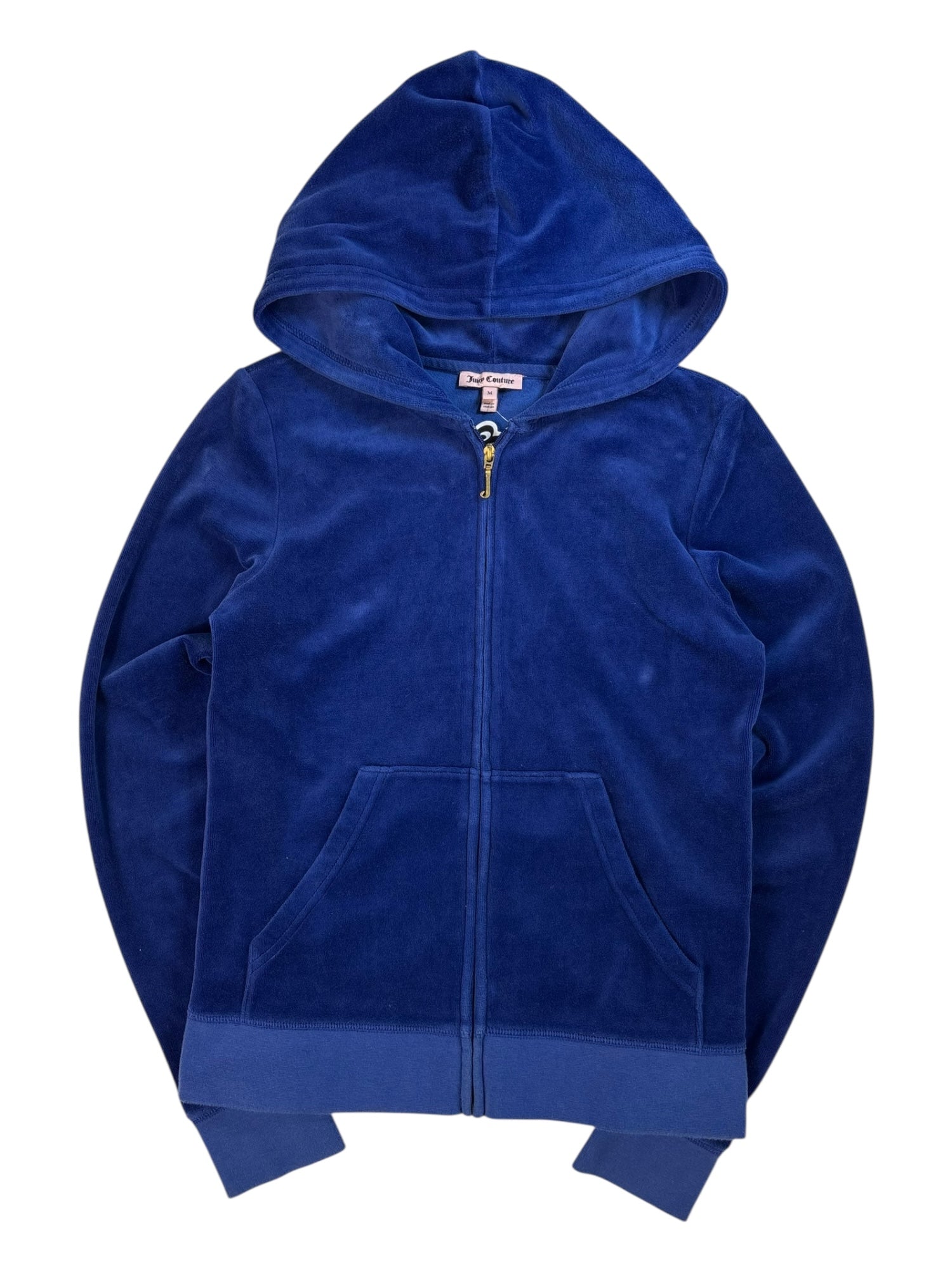 (S) Navy Blue Sequinned Juicy Couture Velour Hoodie
