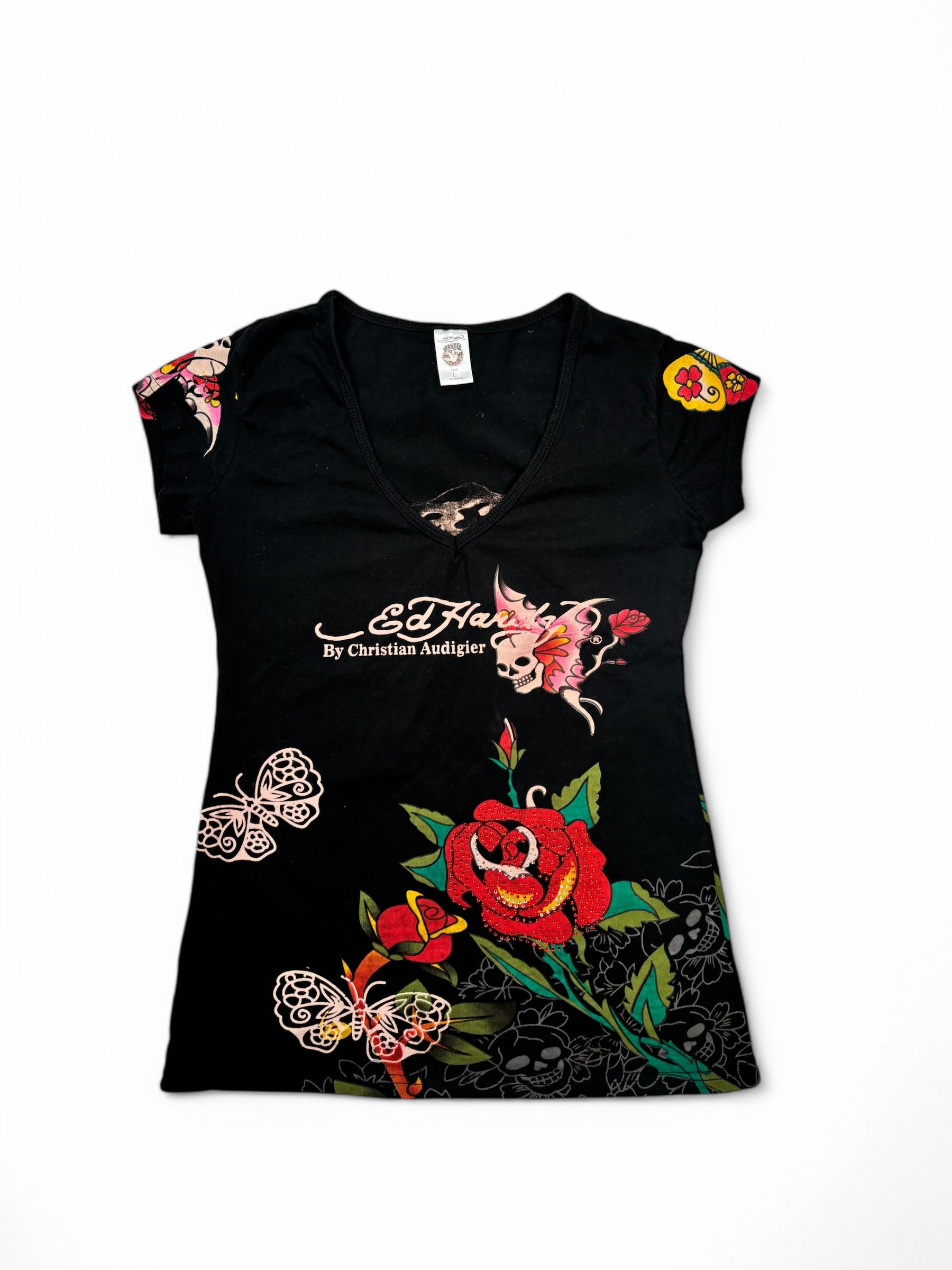(S) Ed Hardy Women’s Tee Black Large