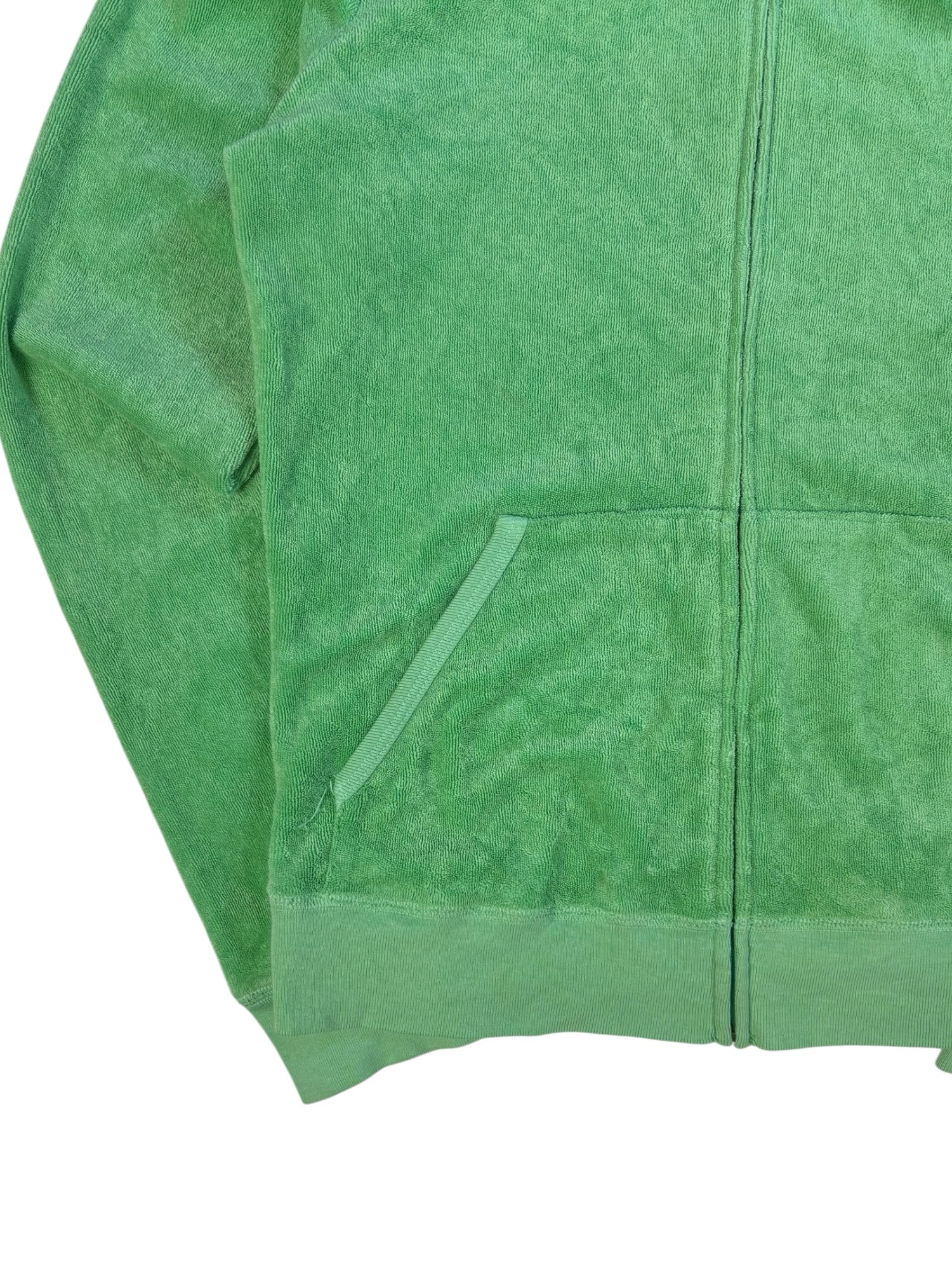 (M) Green Terry Cloth Juicy Zip Up