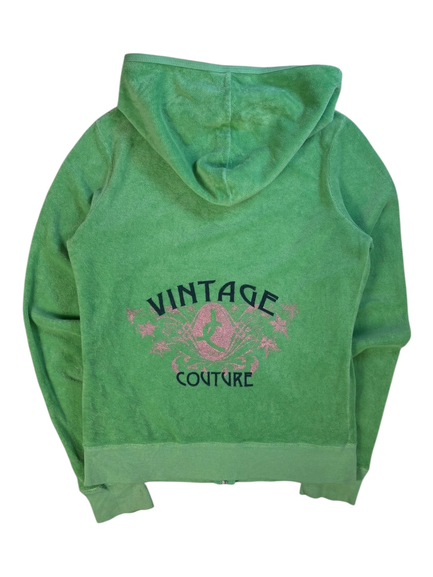 (M) Green Terry Cloth Juicy Zip Up