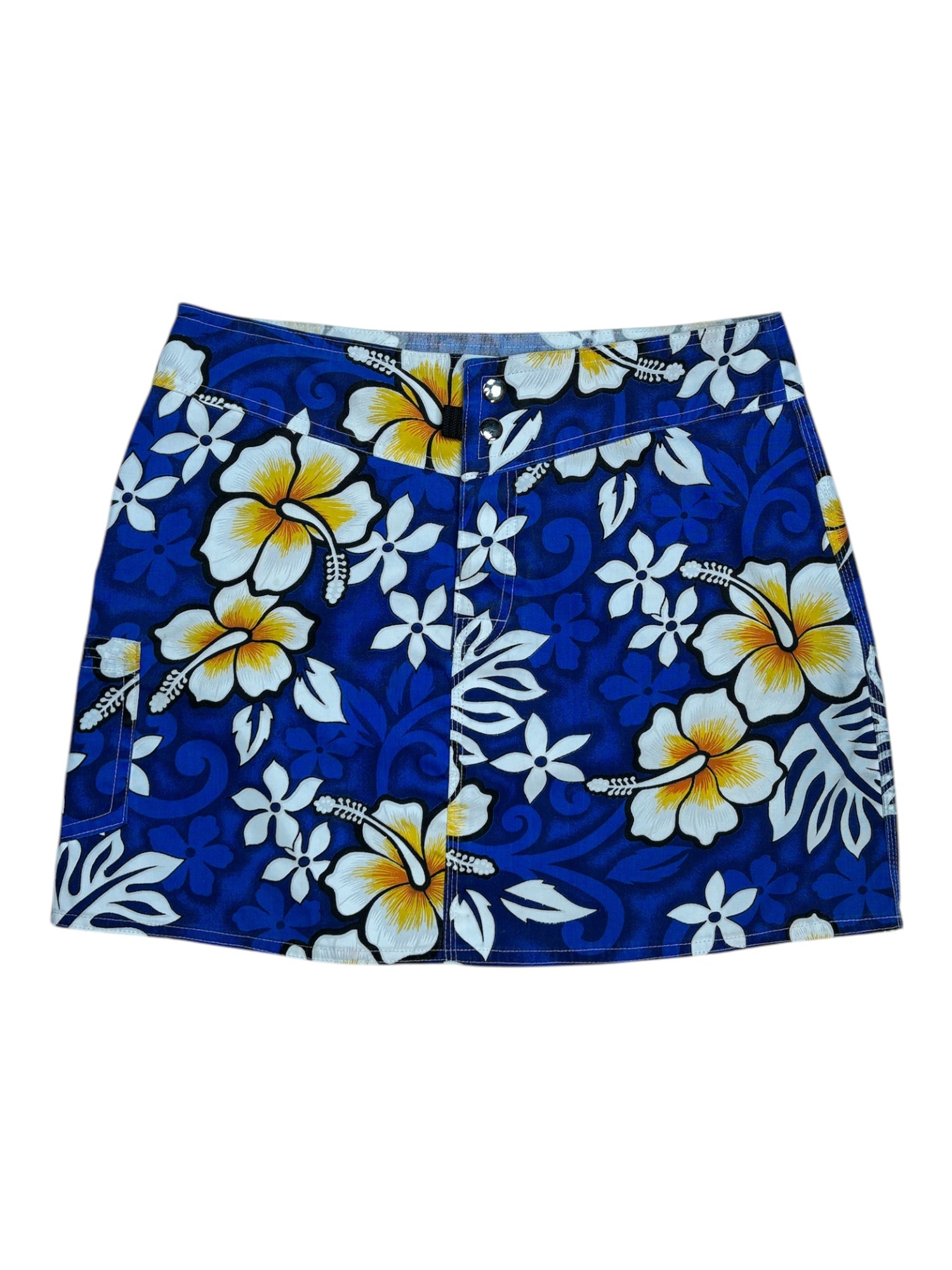 (30) Hot Fish Hawaiian Print Mini Skirt