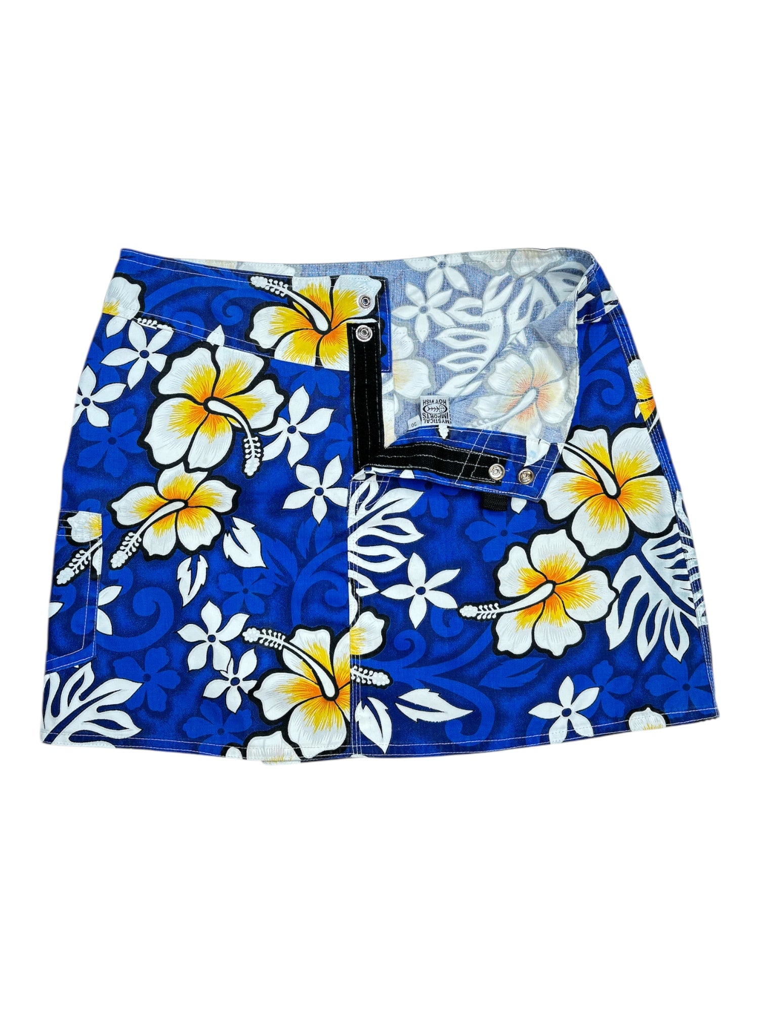 (30) Hot Fish Hawaiian Print Mini Skirt