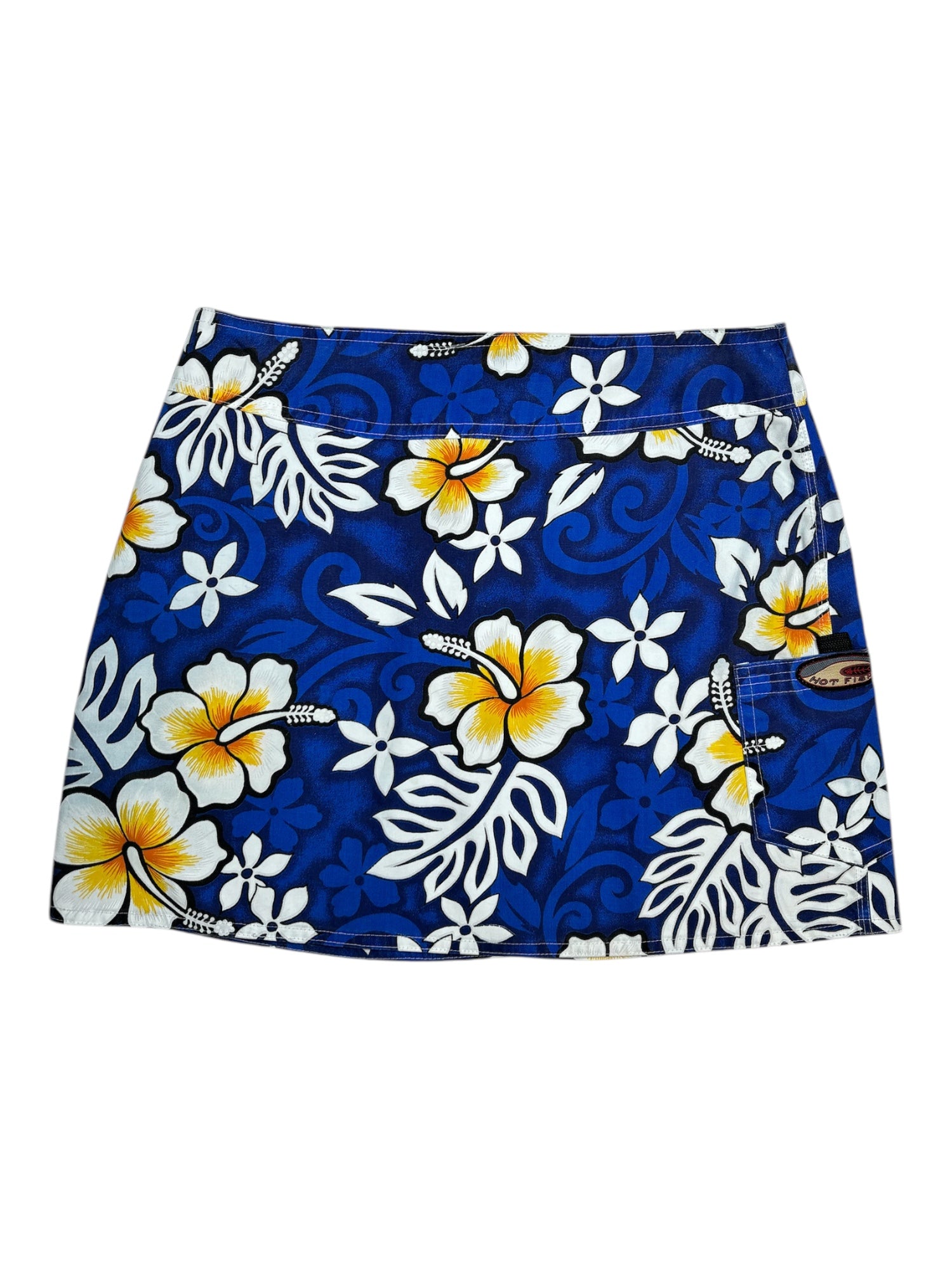 (30) Hot Fish Hawaiian Print Mini Skirt
