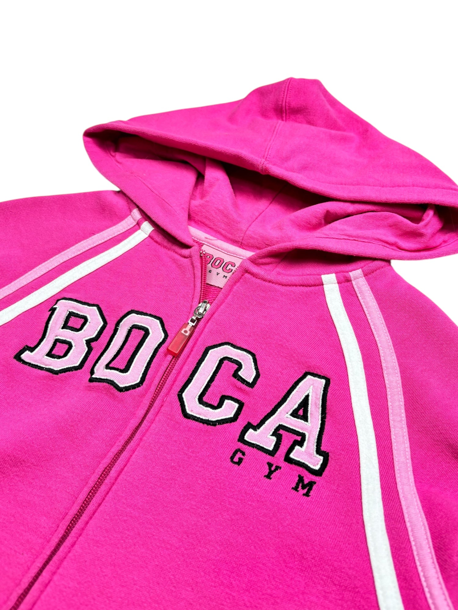 (S) Boca Gym Pink Zip Up