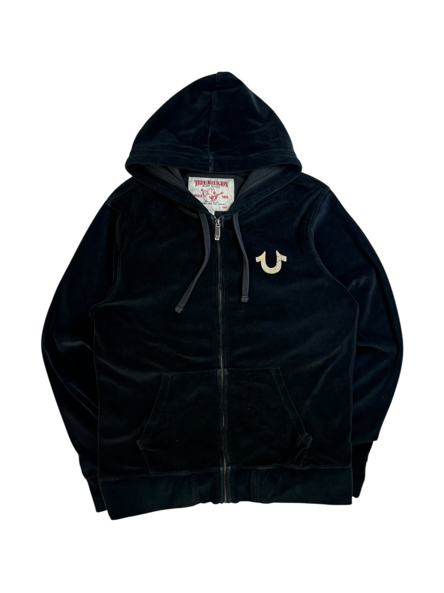 (L) Black True Religion Velour Top
