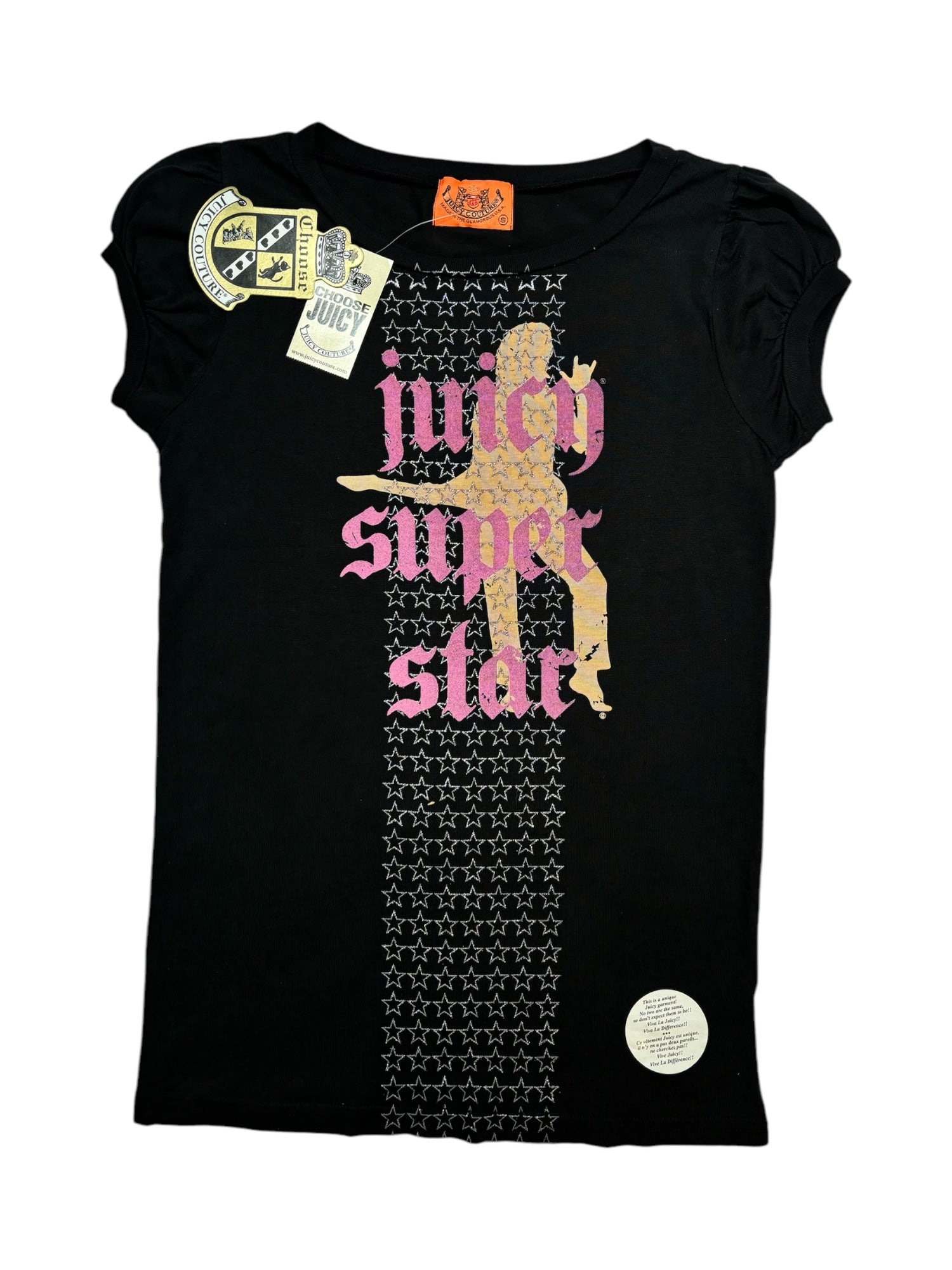 (S) Juicy Super Star Tee Black