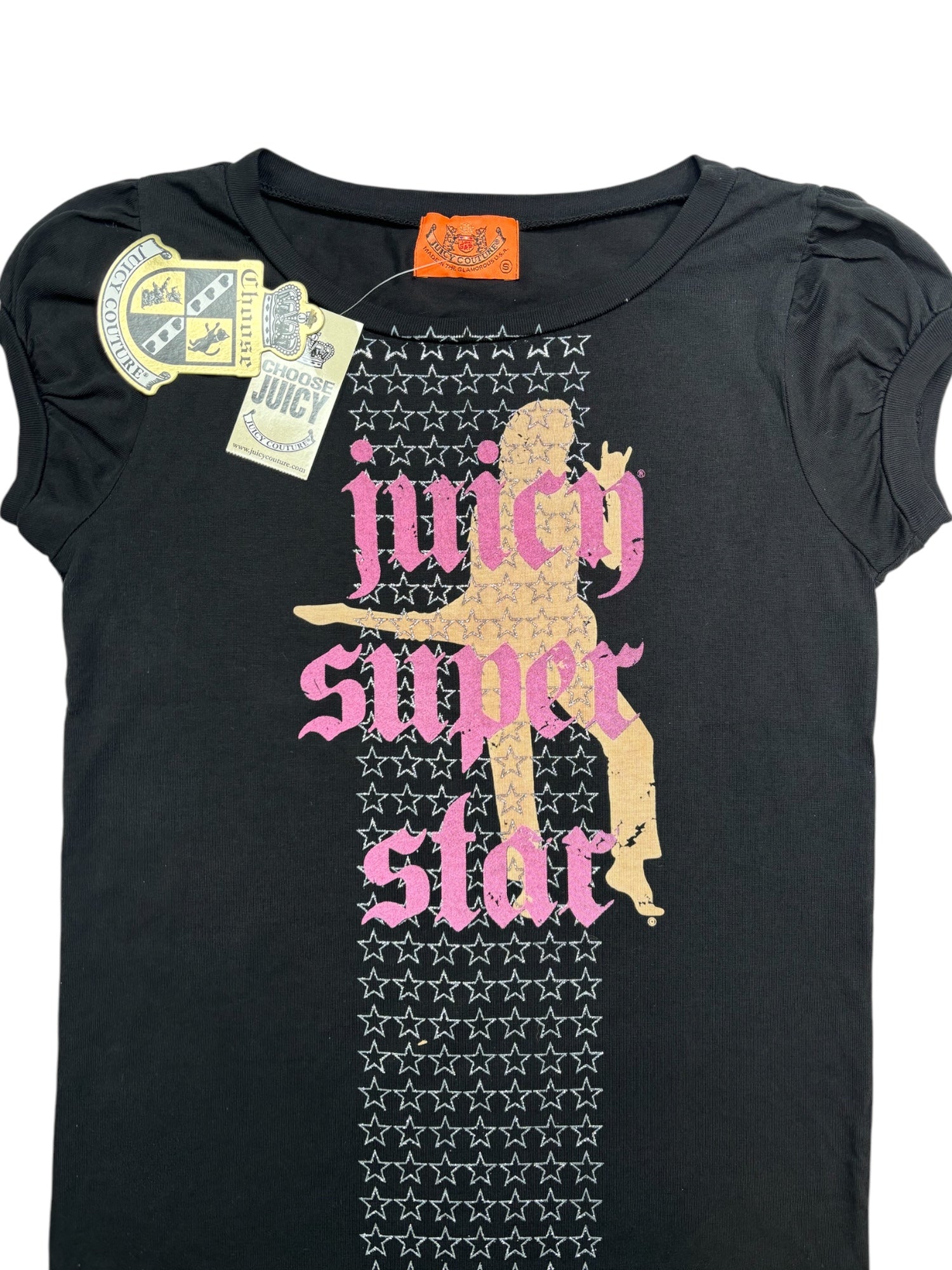 (S) Juicy Super Star Tee Black