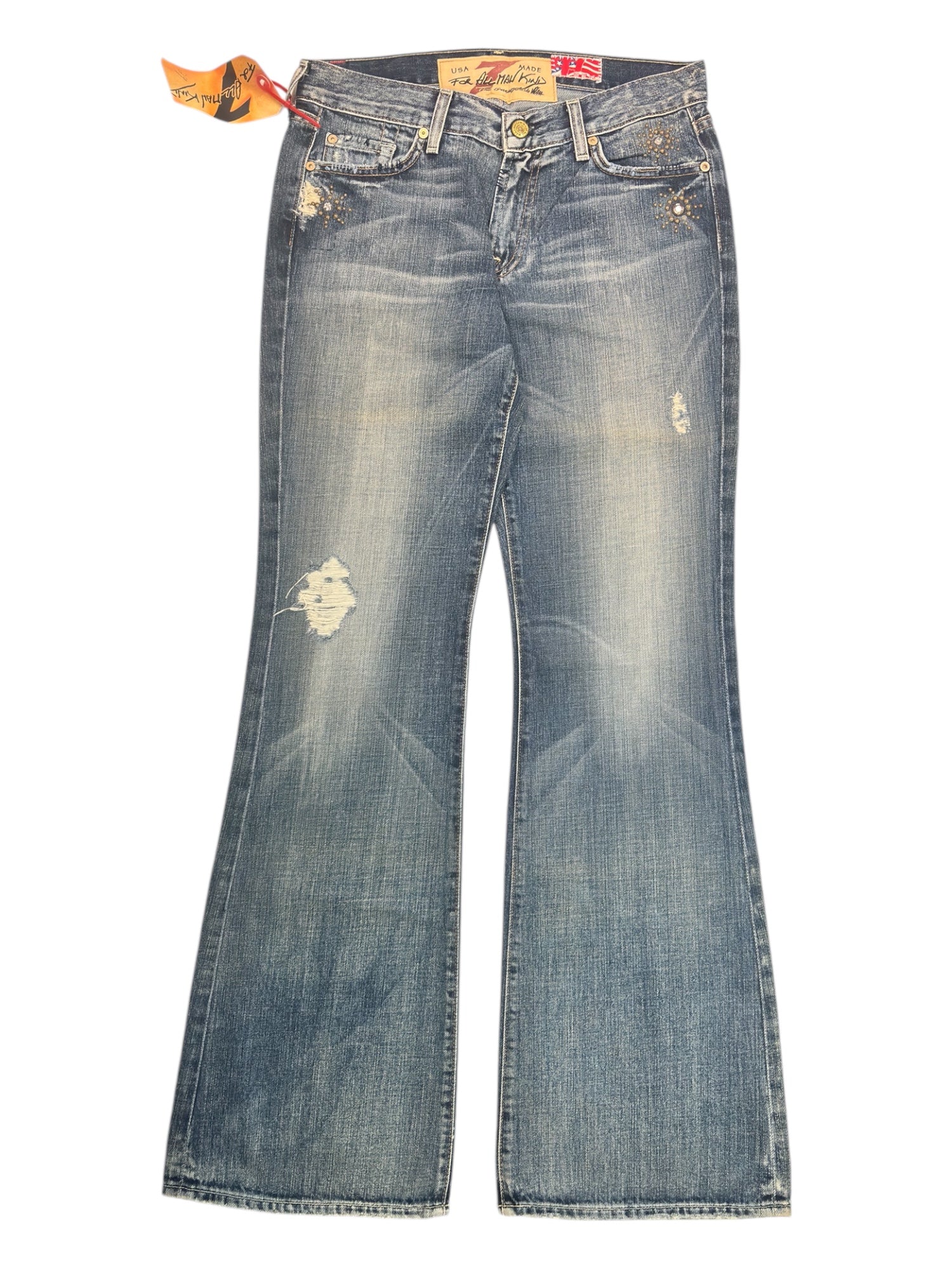 (29) 7 For All Mankind Embellished Denim