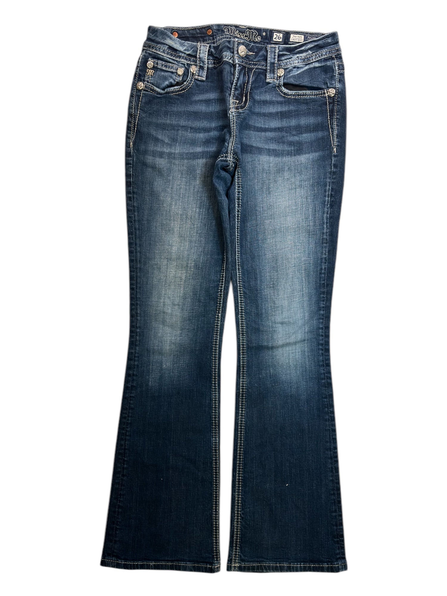 (26) Miss Me Bootcut Embellished Jeans