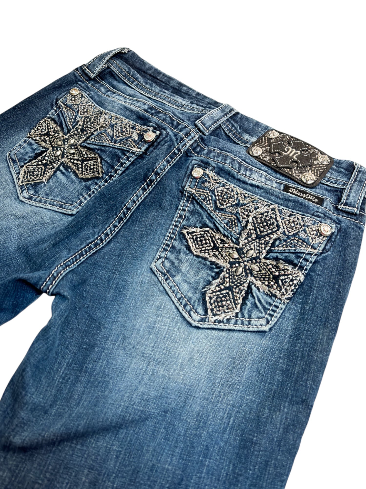 (26) Miss Me Bootcut Embellished Jeans