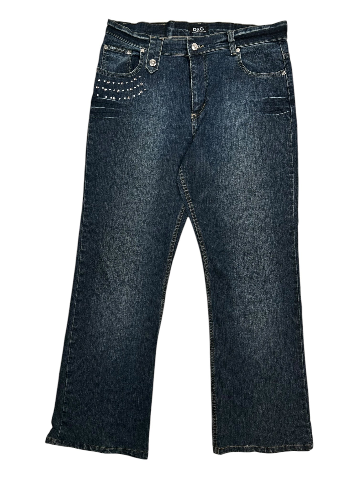 (35) Dolce and Gabbana Embellished Denim