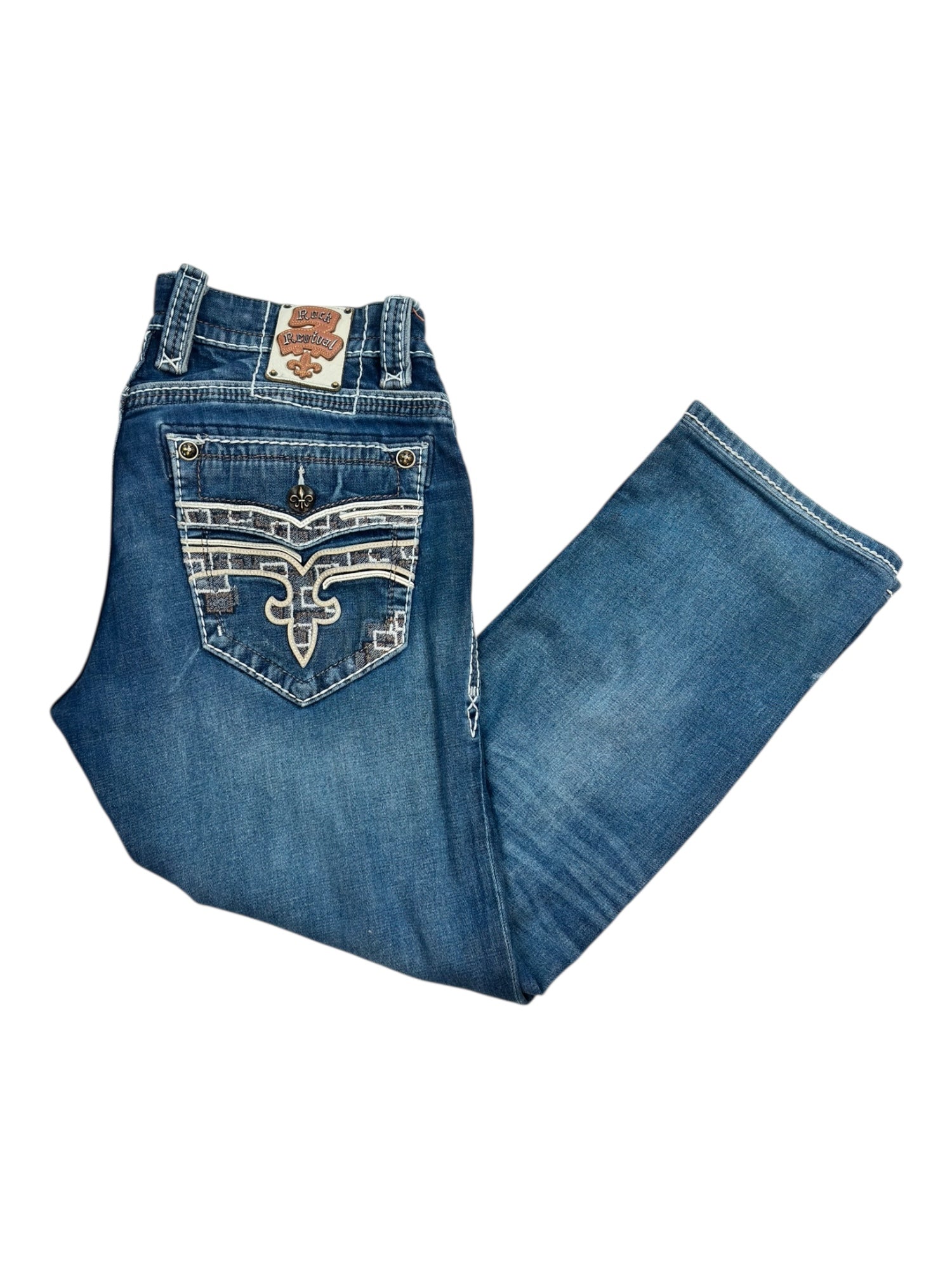 (36) Rock Revival Straight Denim