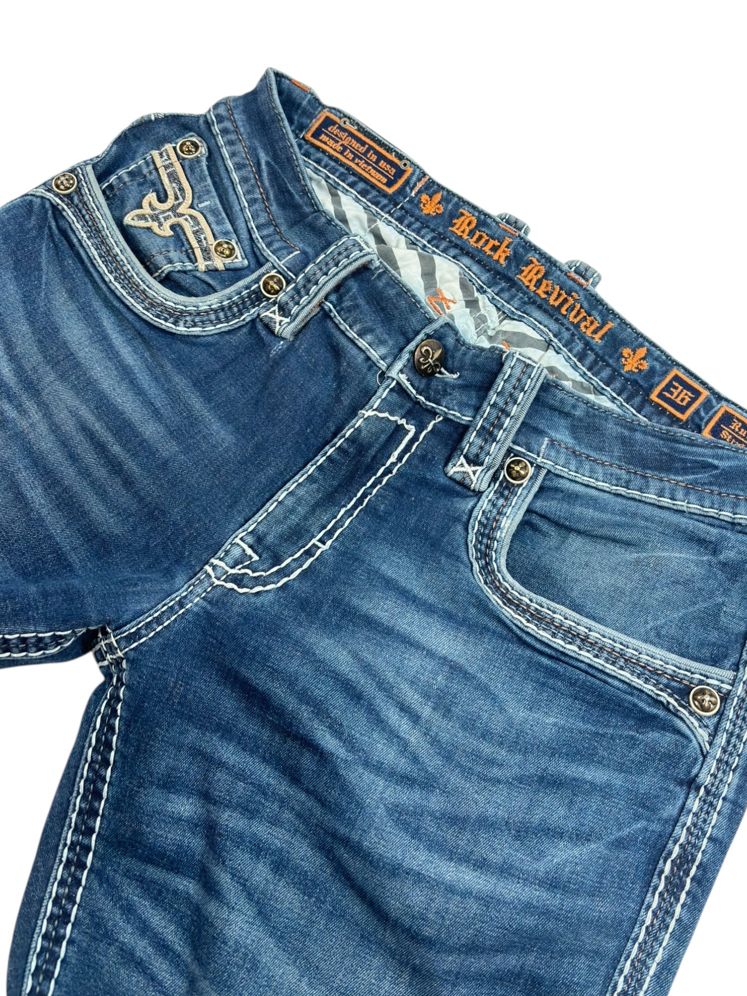 (36) Rock Revival Straight Denim