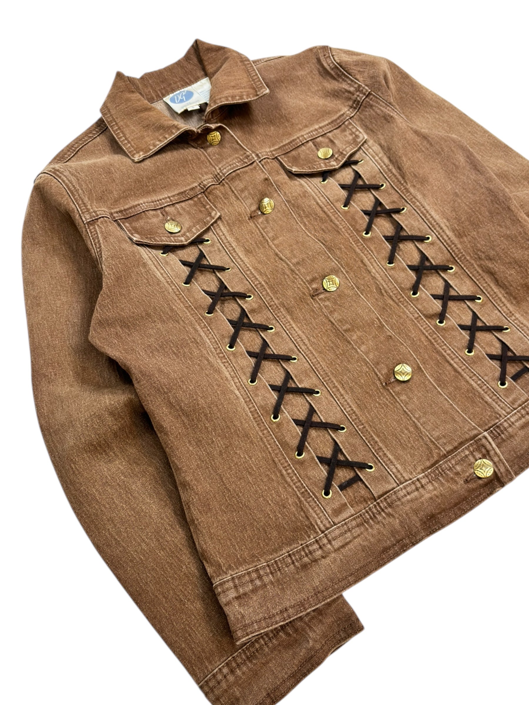 (S) Diane Gilman Brown Denim Jacket