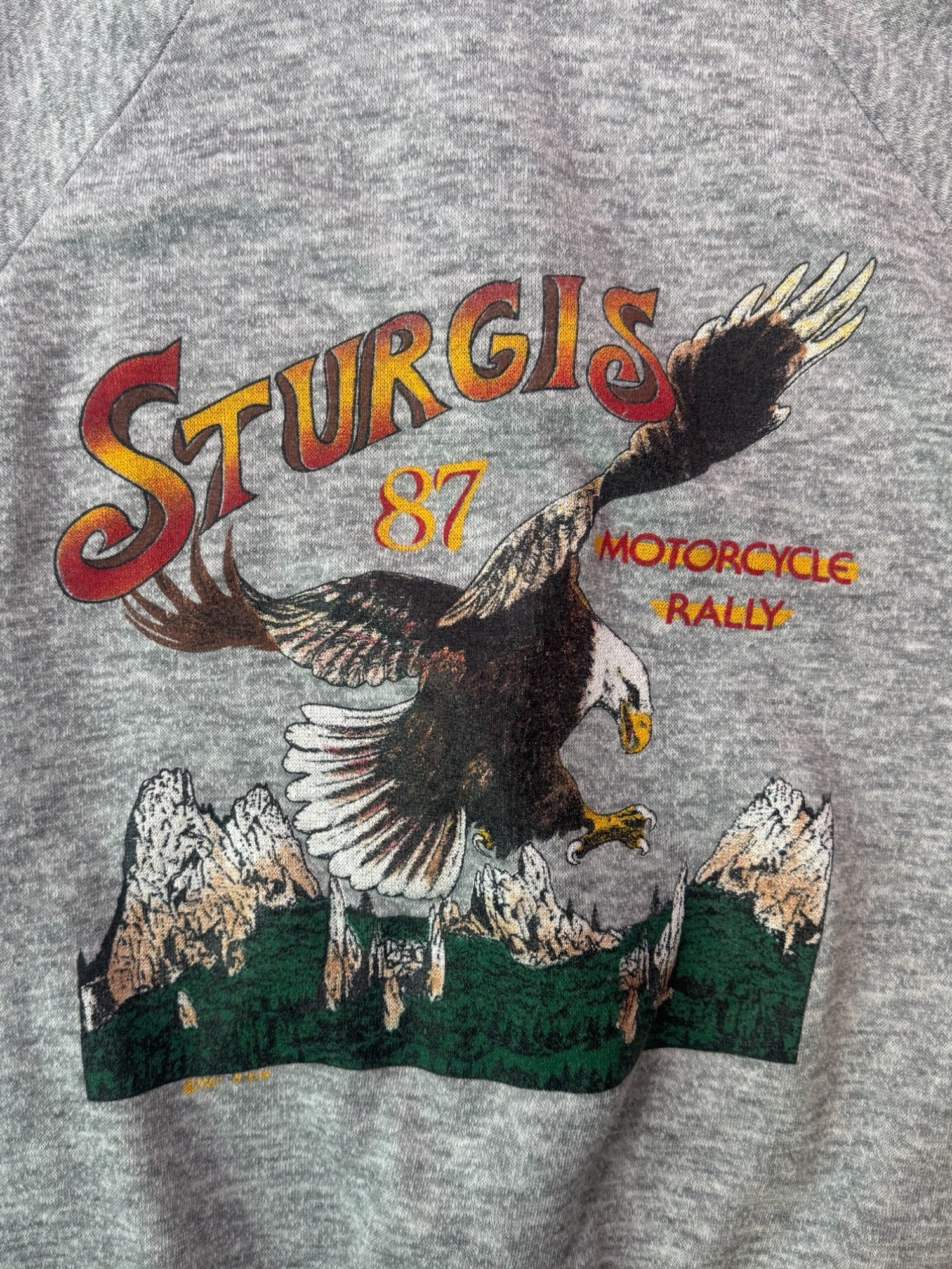(M) Sturgis 87 Grey Zip-Up