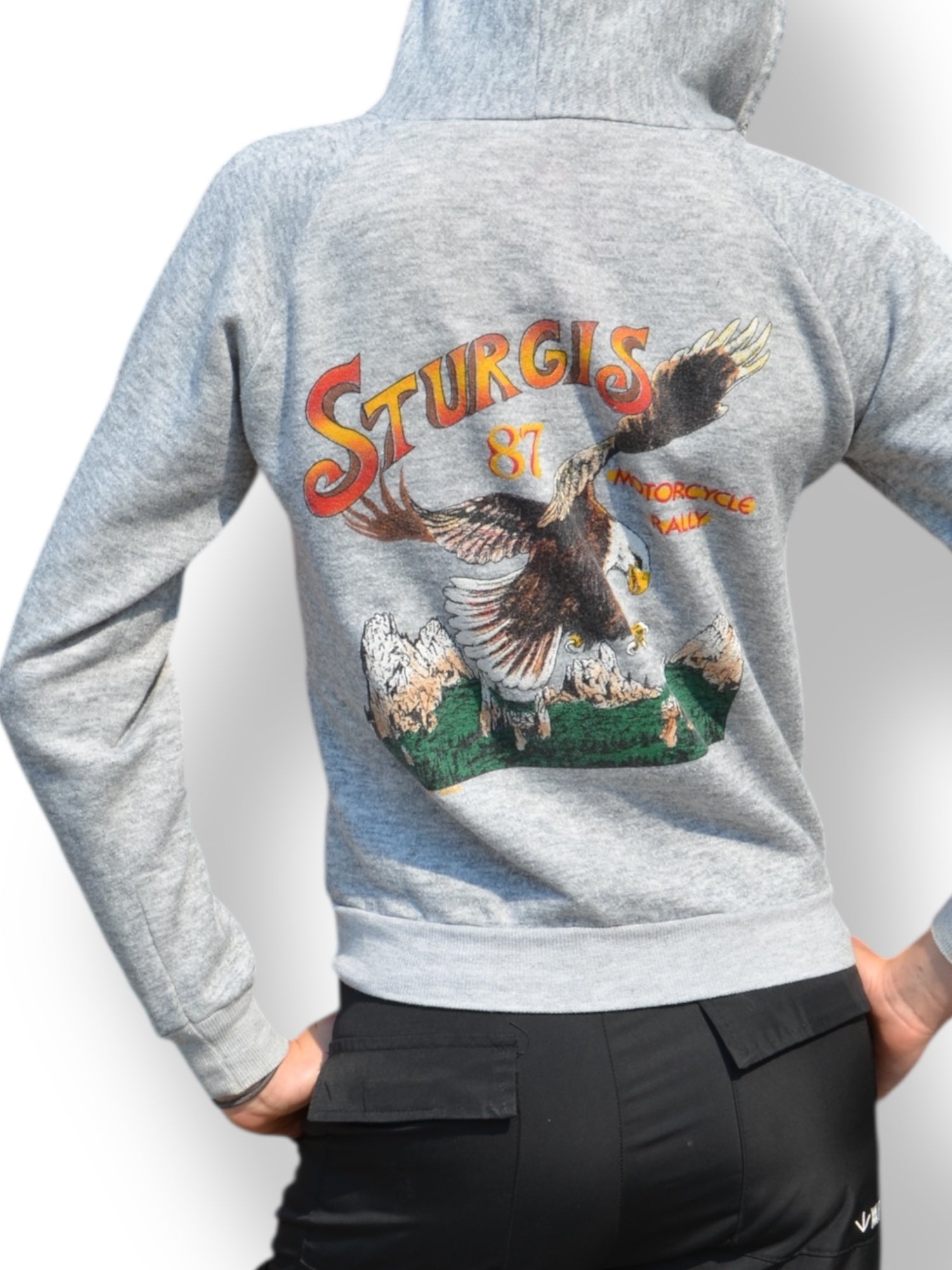 (M) Sturgis 87 Grey Zip-Up