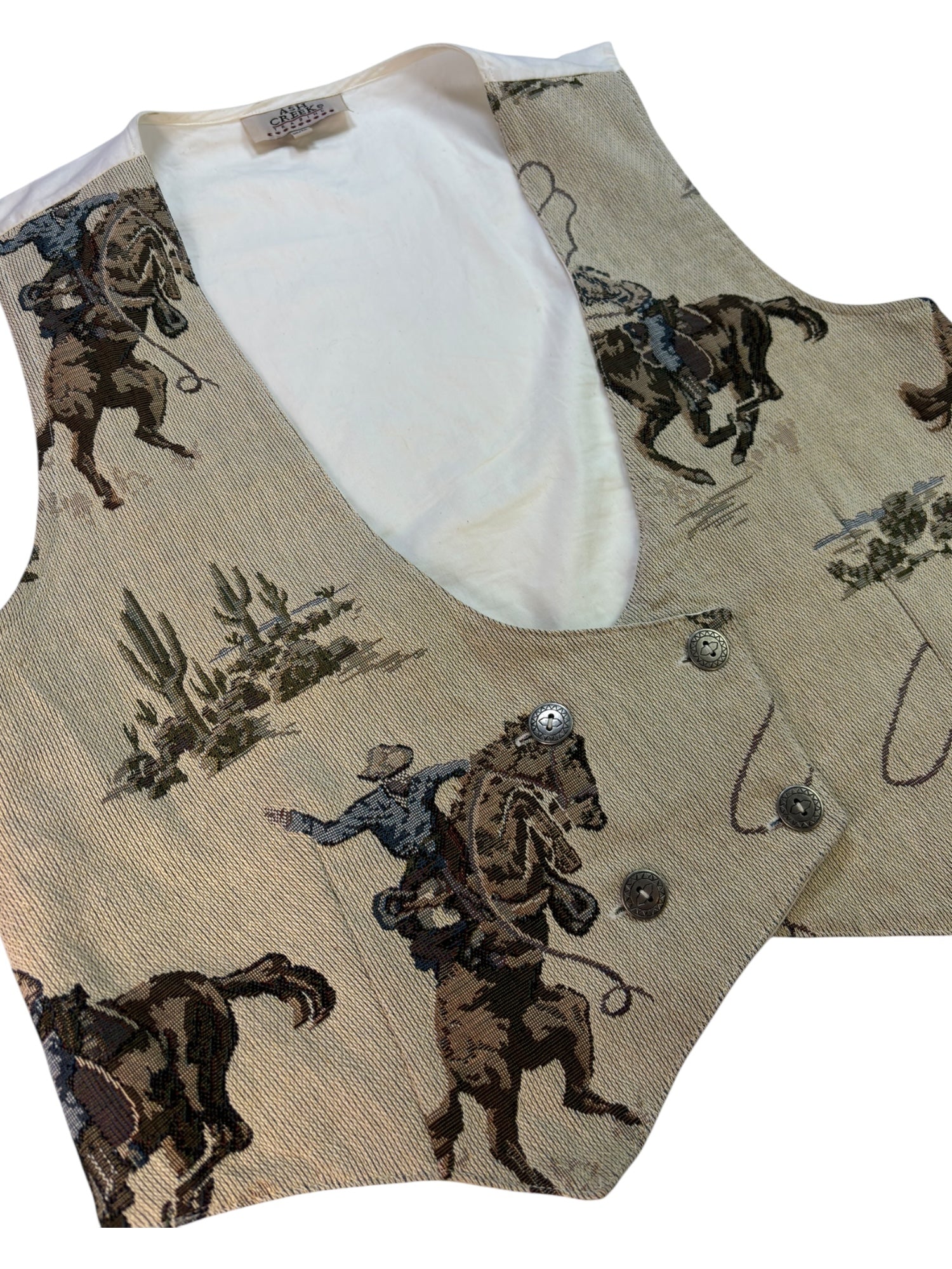 (L) Vintage Ash Creek Western Graphic Vest