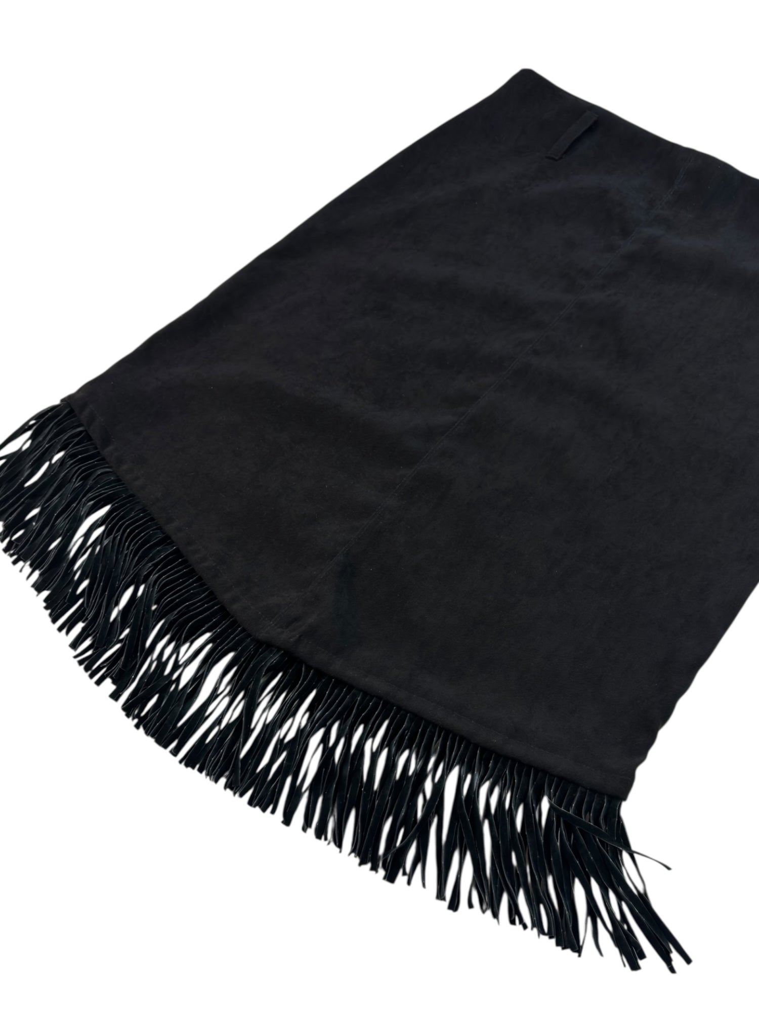 (29) Black Fringe Midi Skirt