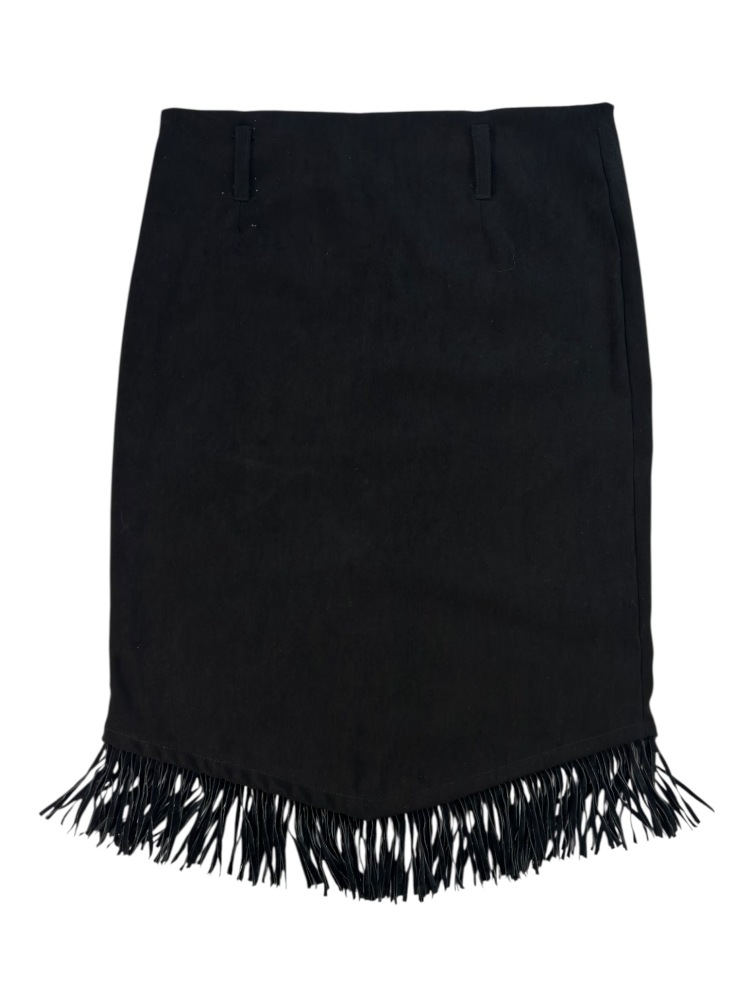 (29) Black Fringe Midi Skirt