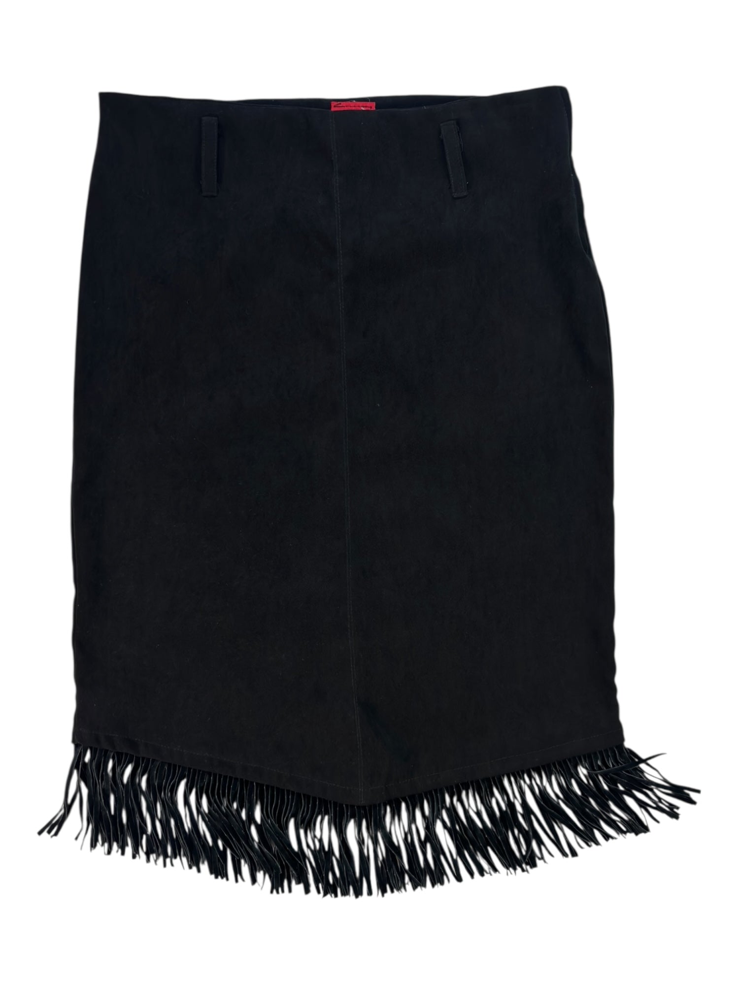 (29) Black Fringe Midi Skirt