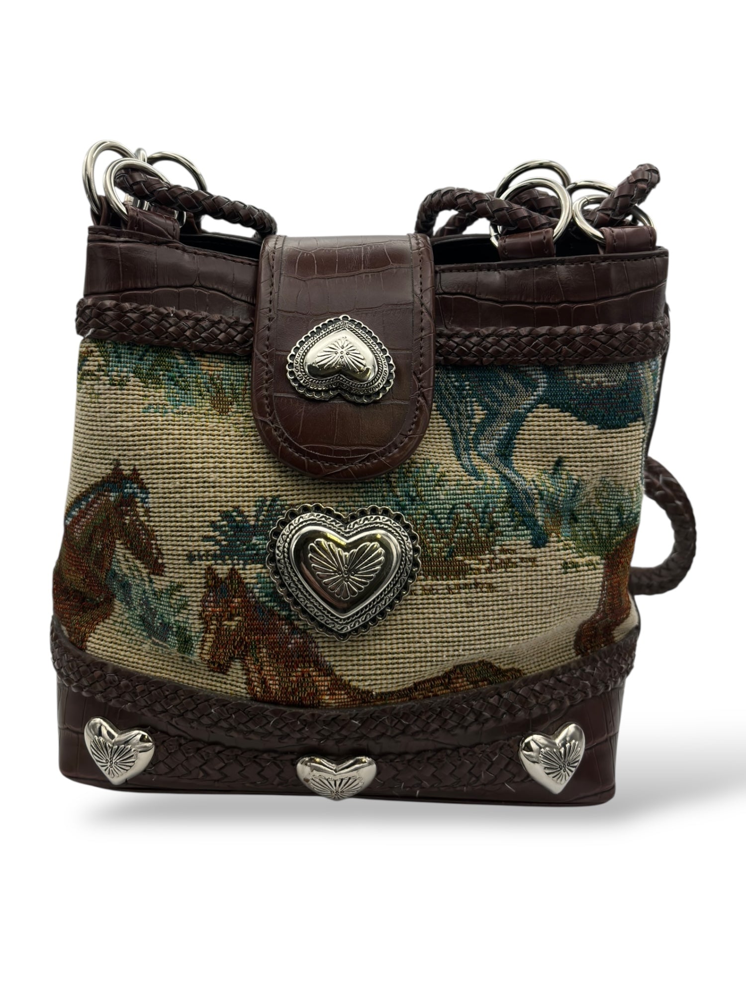 Vintage Woven Horse Purse