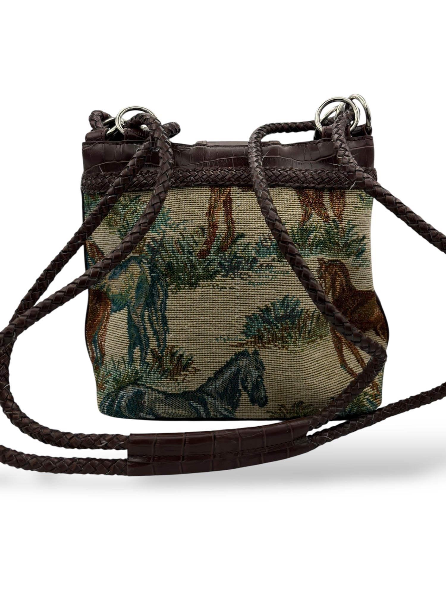 Vintage Woven Horse Purse