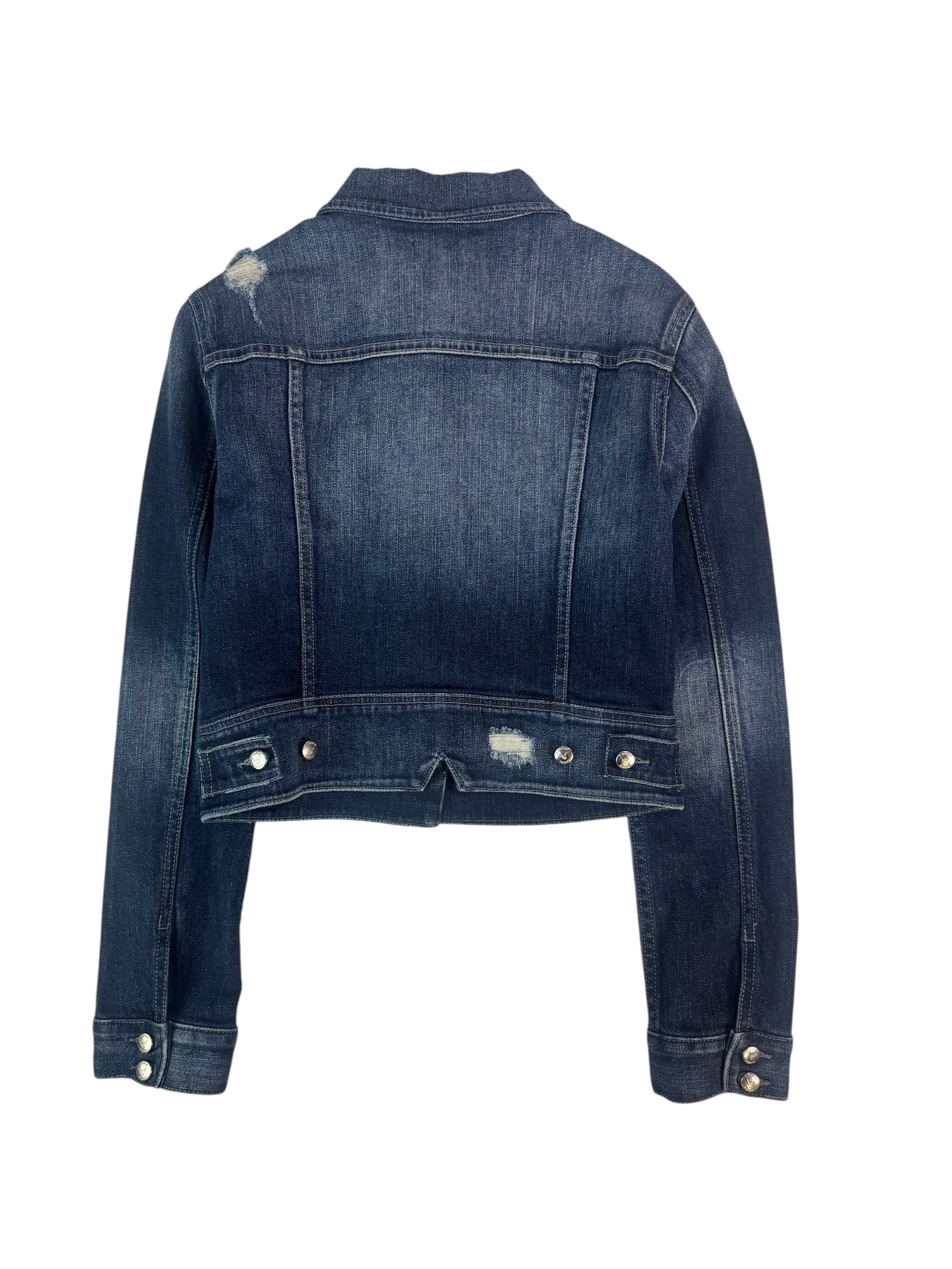 (S) Distressed bebe Denim Jacket