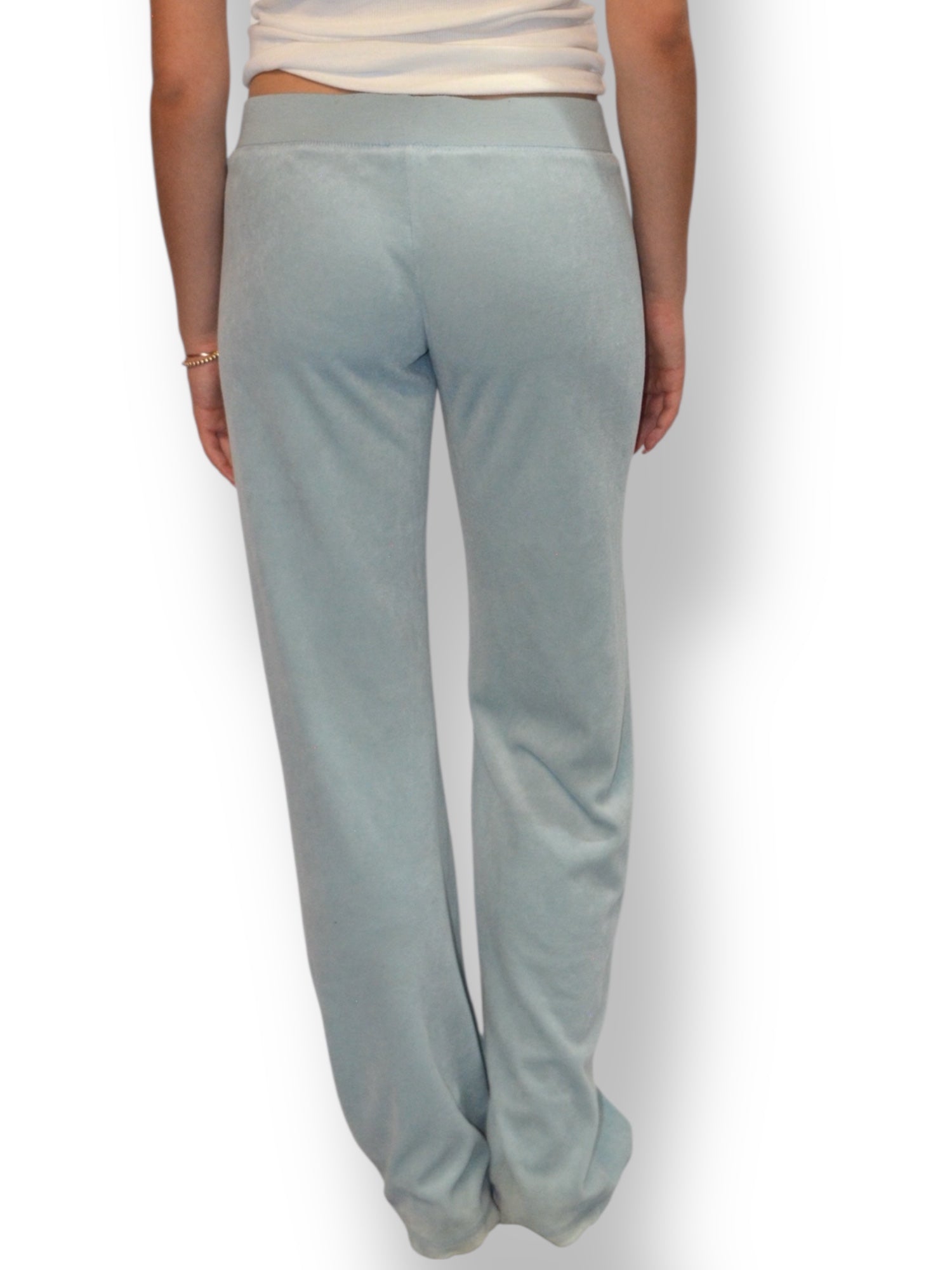 (S) Pastel Blue Crown Graphic Juicy Couture Pants