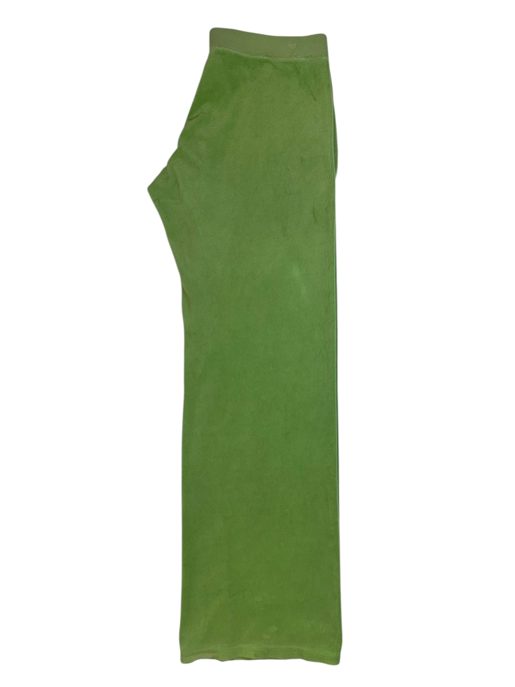 (M) Lime Green printed Juicy Couture Velour Pants