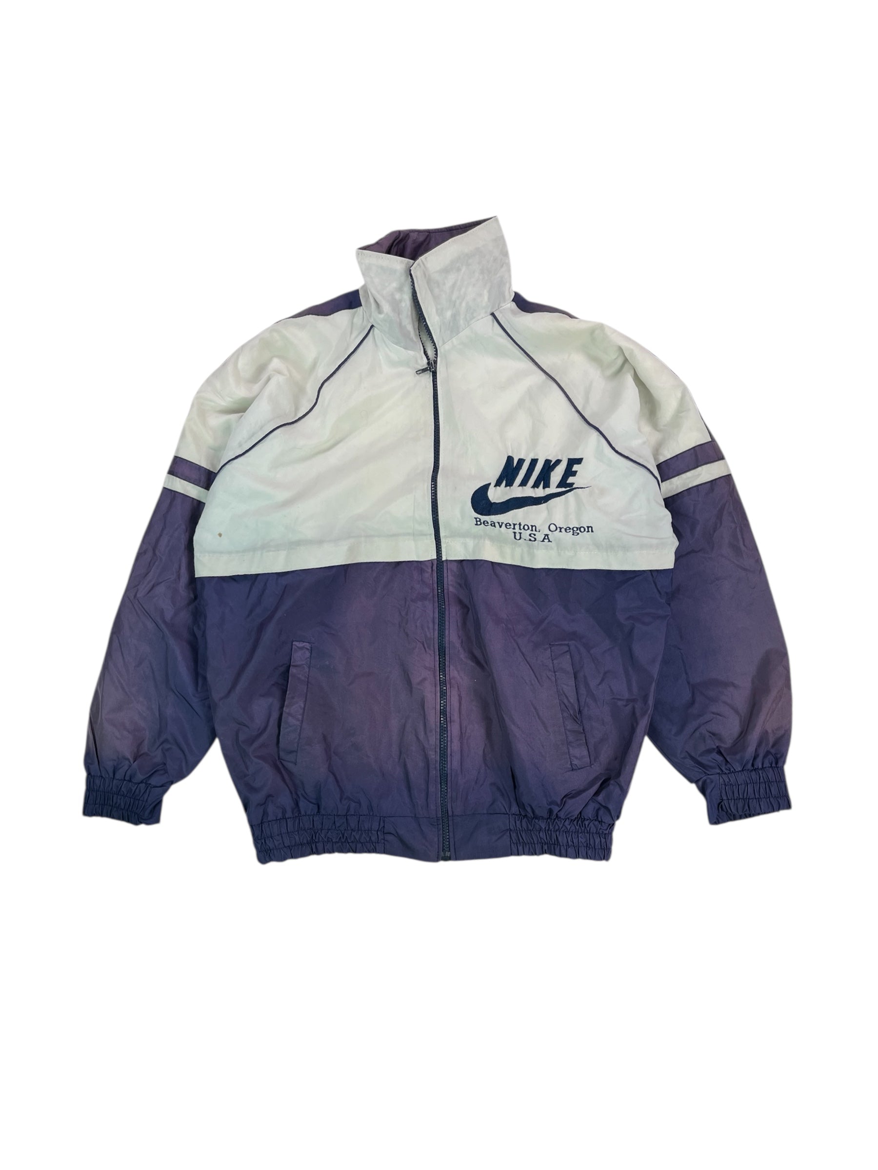 (L) Vintage Nike Windbreaker Blue and White