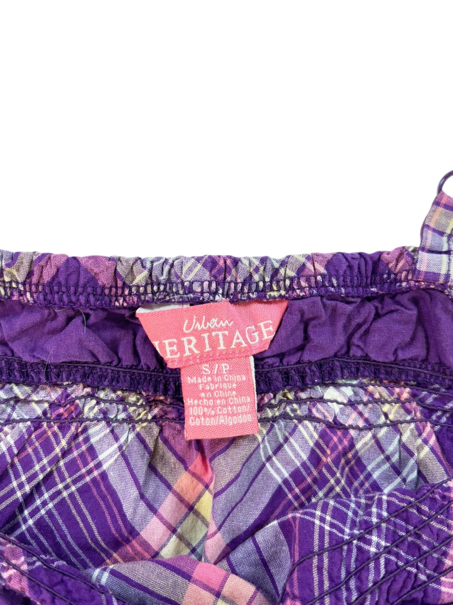 (XS) Y2k Plaid Tank Top