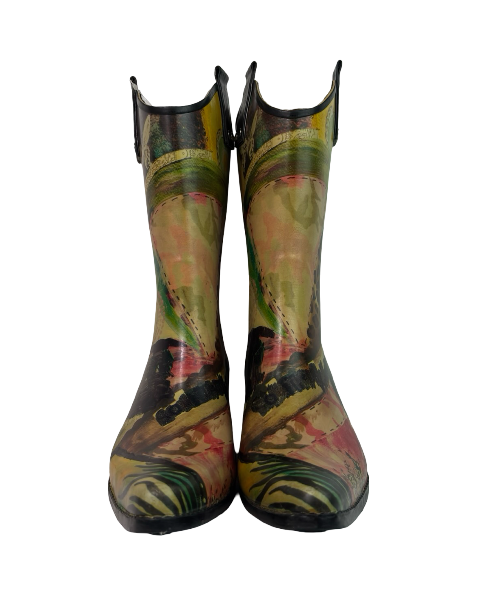 (9) Vintage Cowboy Boot Style Rain-boots