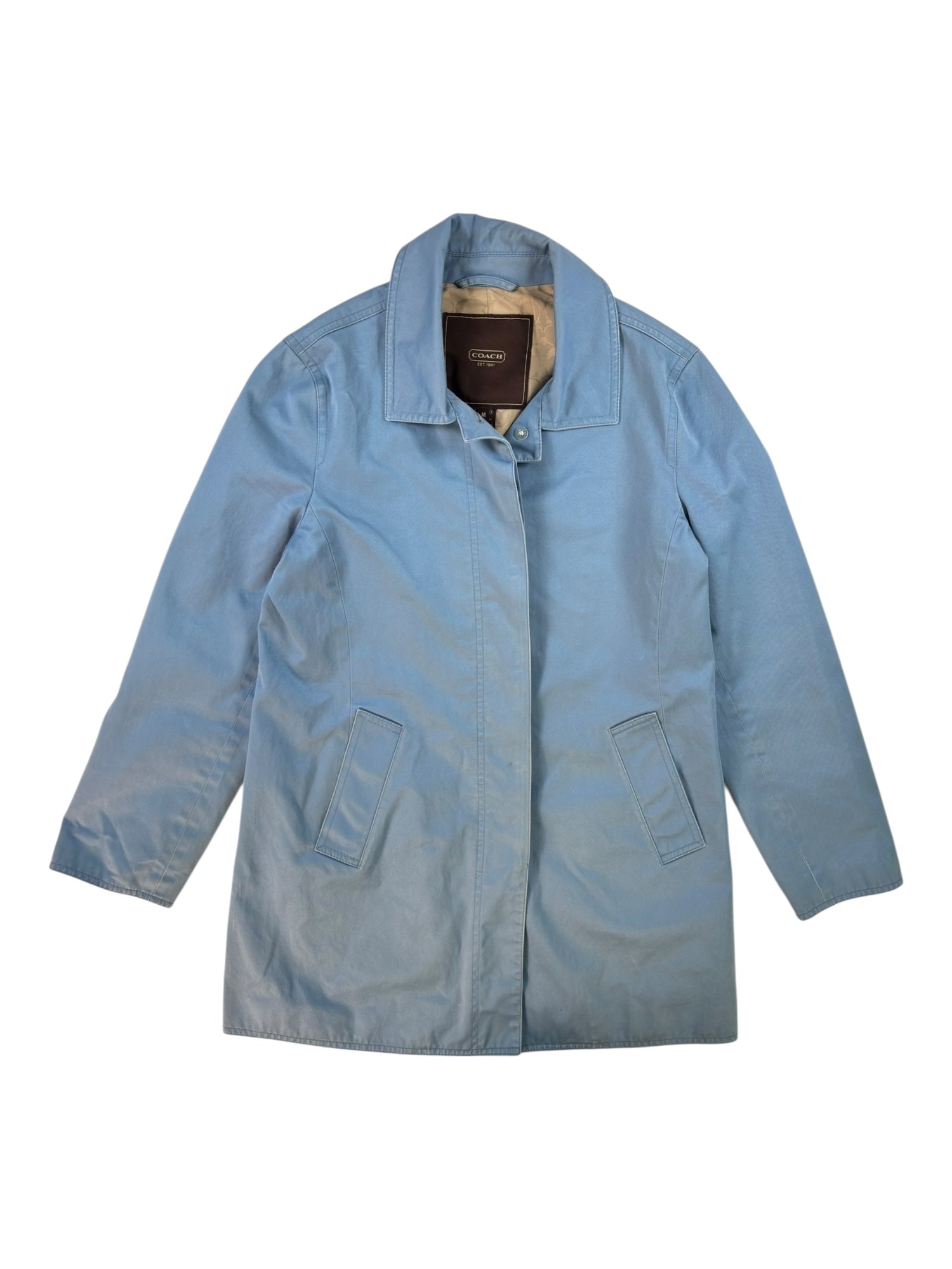 (M) Coach Light Blue Button-up Jacket