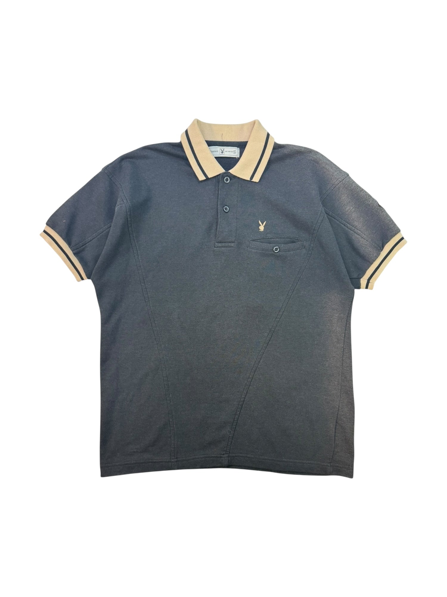 (M) Black Playboy Polo Tee