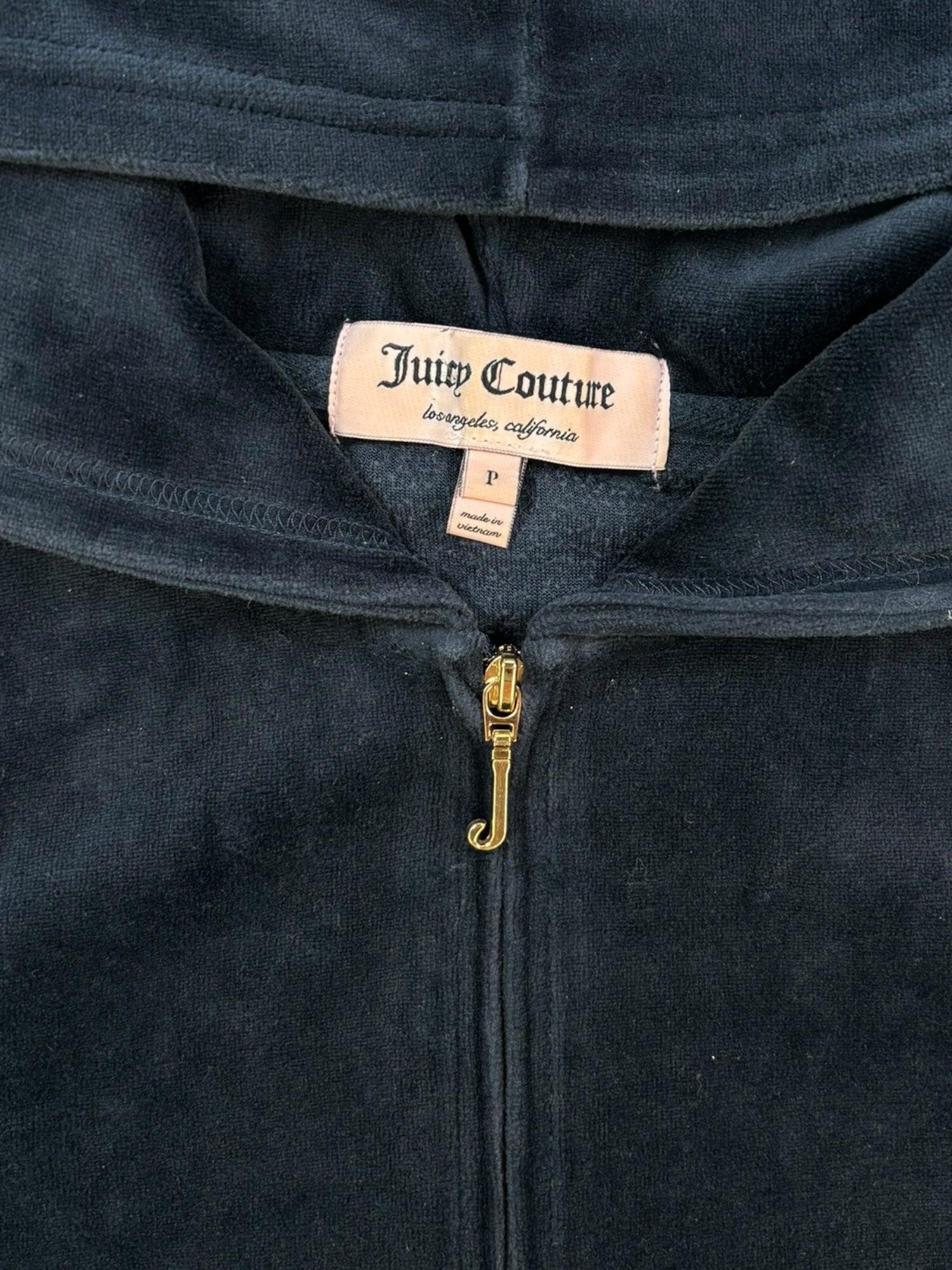(XS) Juicy Couture Navy Embellished Zip Up Hoodie