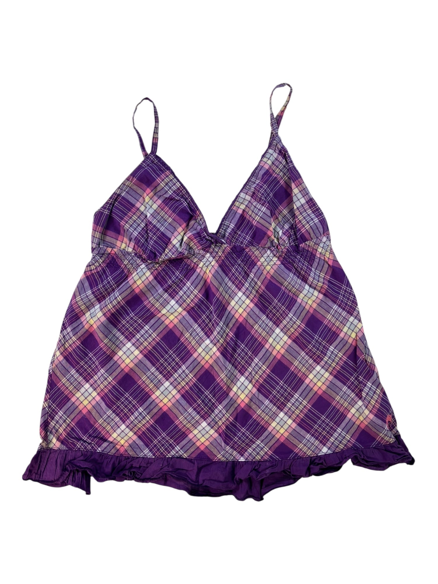 (XS) Y2k Plaid Tank Top