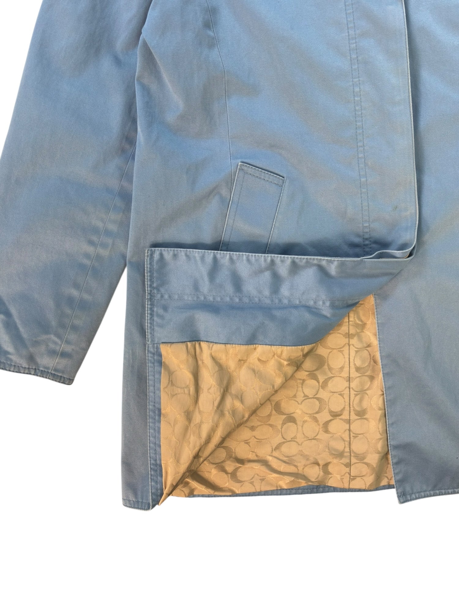 (M) Coach Light Blue Button-up Jacket