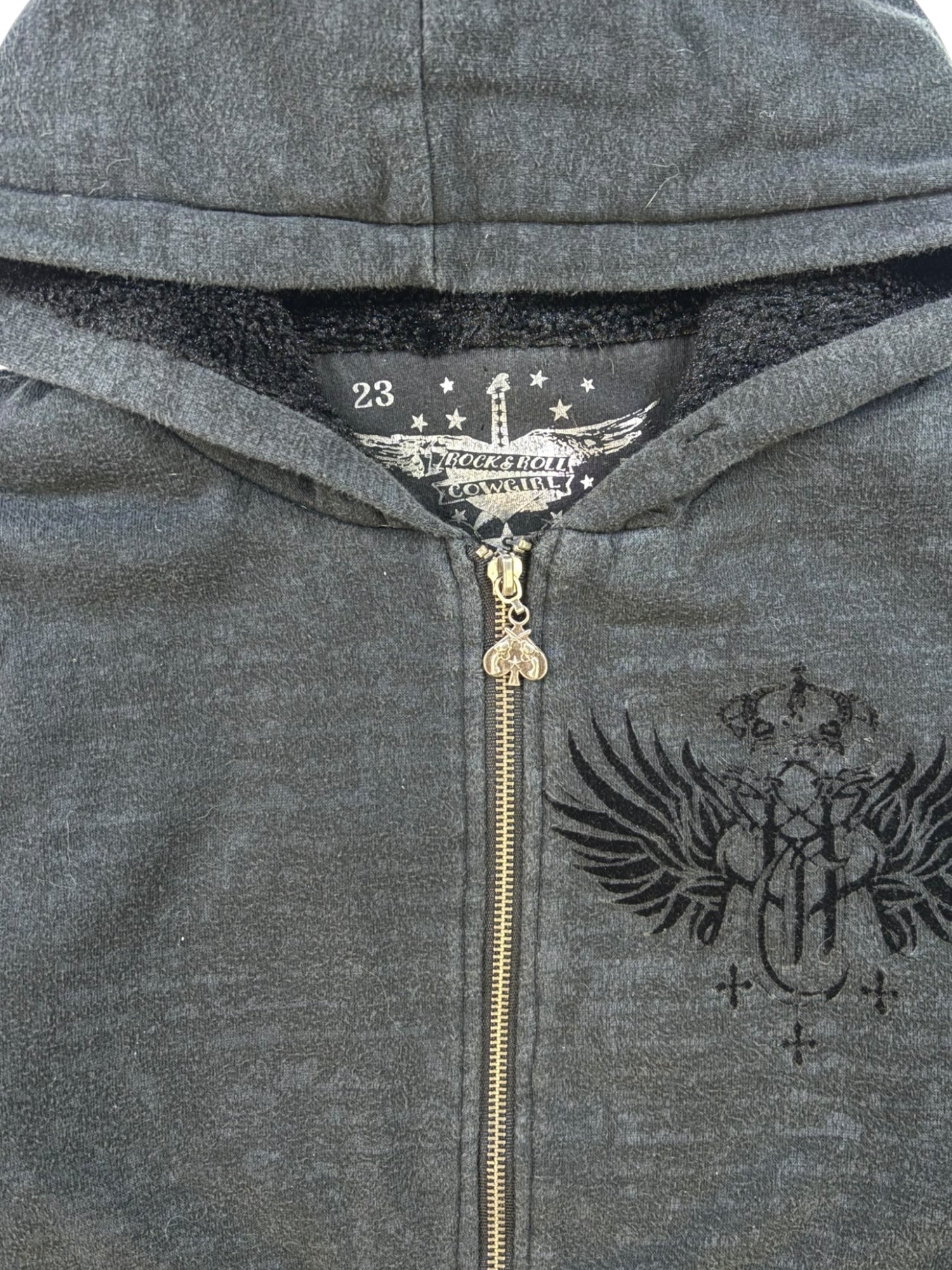 (S) Rock and Roll Cowgirl Zip Up Hoodie