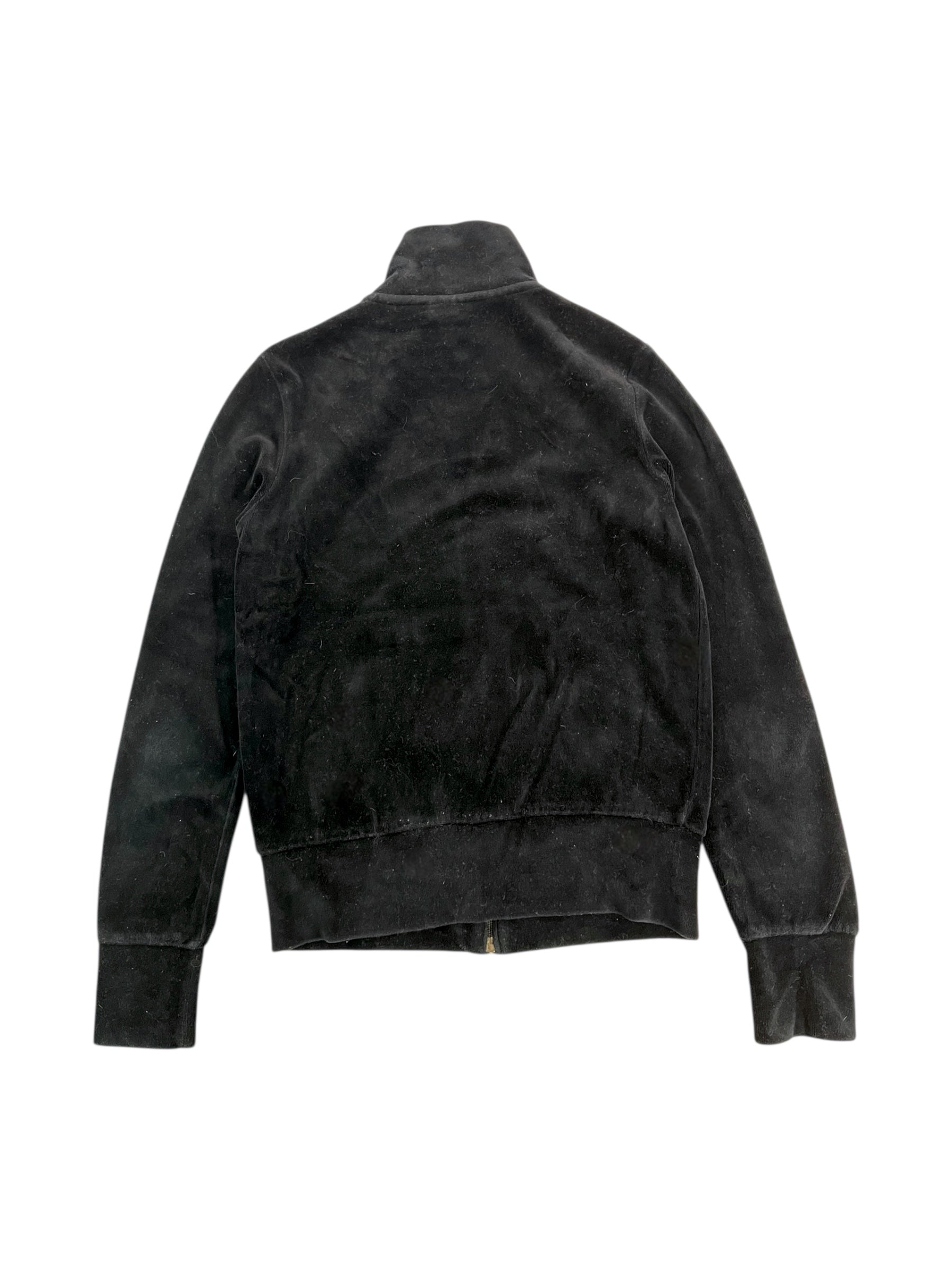 (S) Dolce and Gabbana Velour Collared  Zip Up