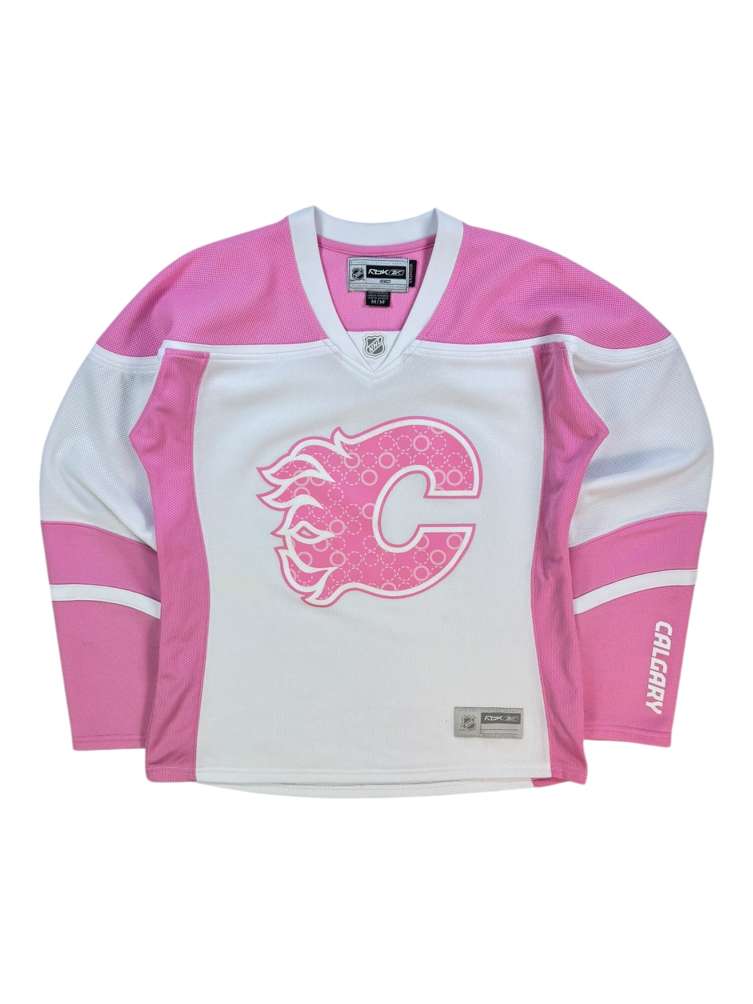 (M) Calgary Flames Women's Pink Glitter Jersey