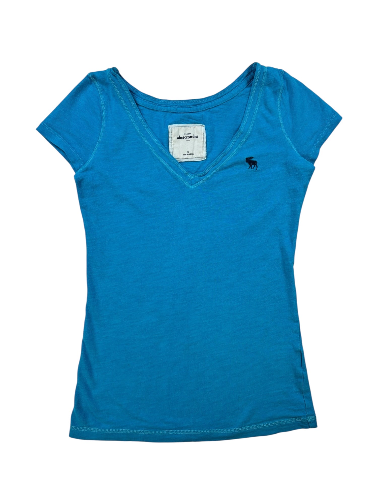 (S) Blue Abercrombie V-Neck Tee