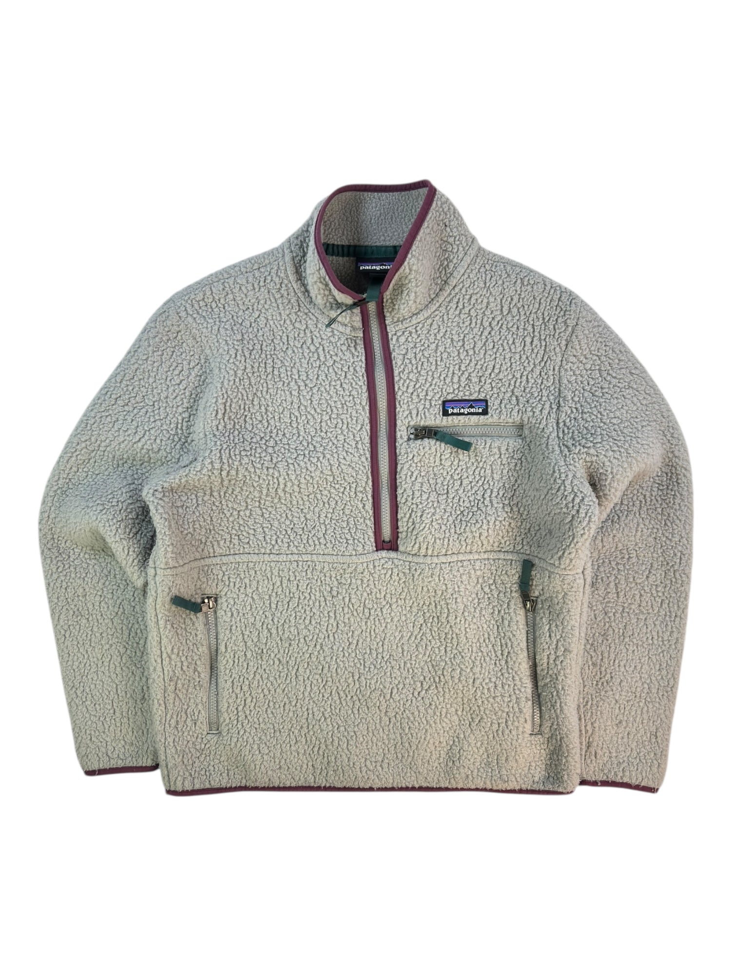 (S) Women's Retro Pile Fleece Marsupial Pullover Patagonia Grey