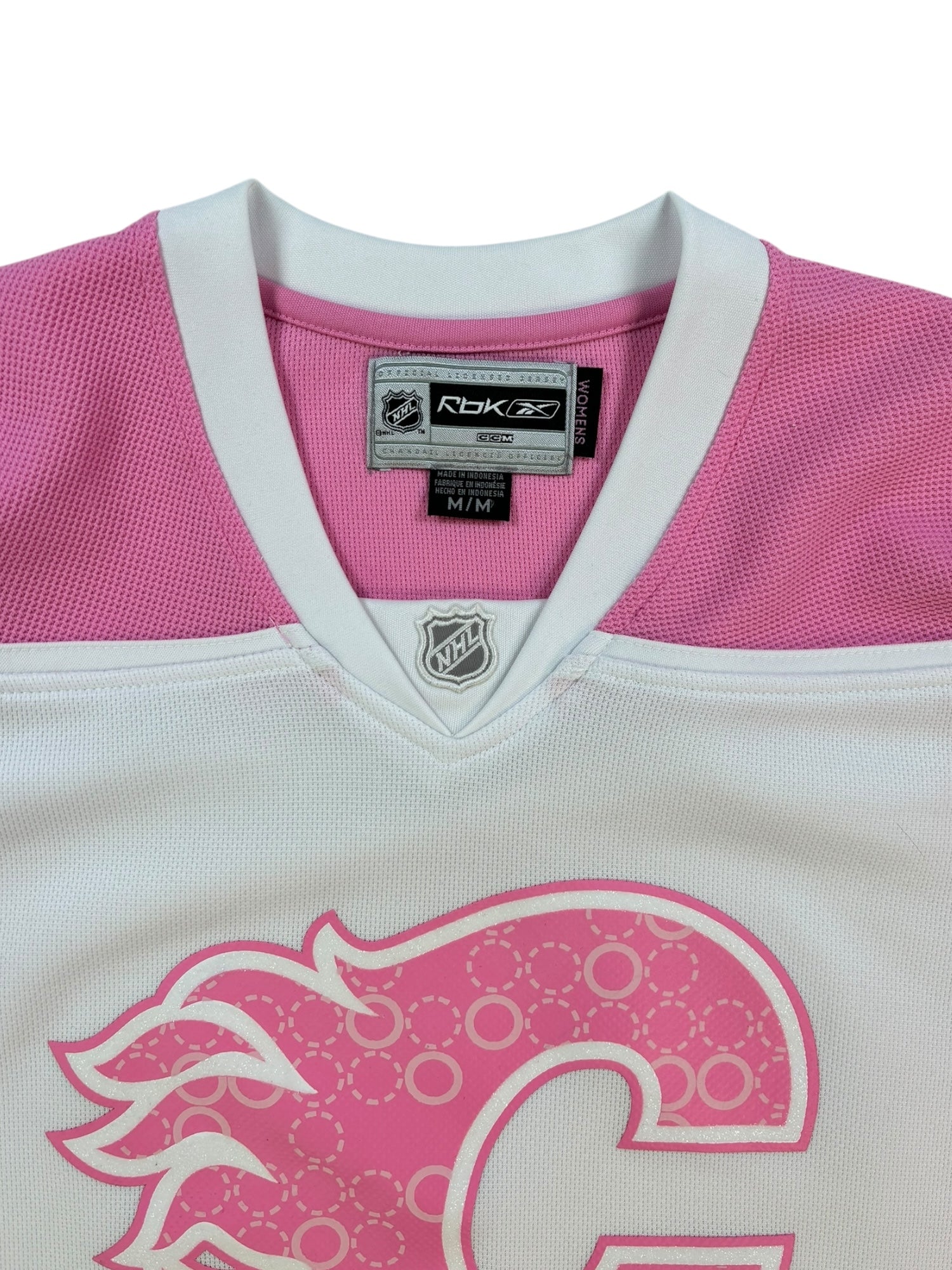 (M) Calgary Flames Women's Pink Glitter Jersey