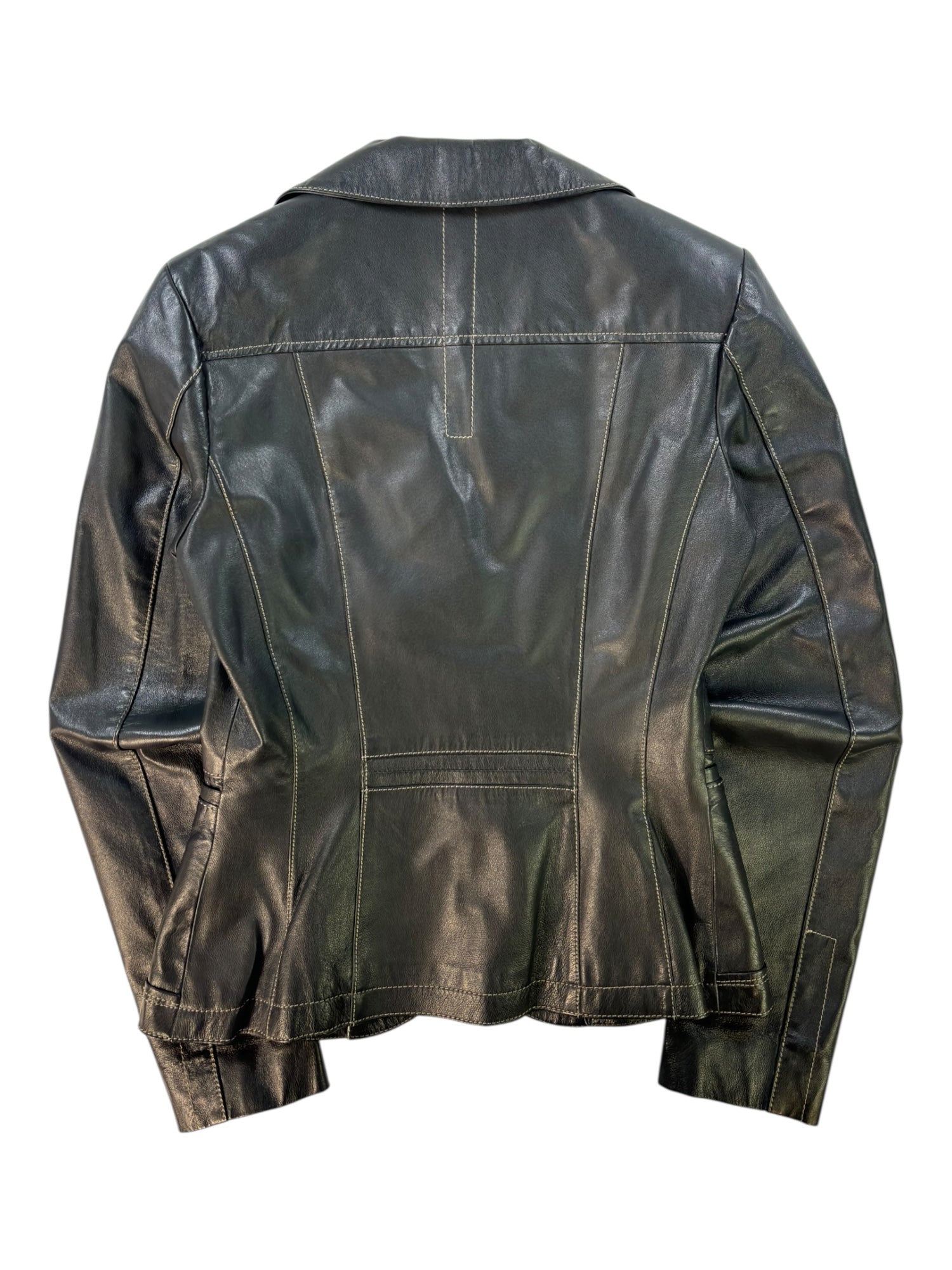 (XS) Danier Button Up Leather Jacket