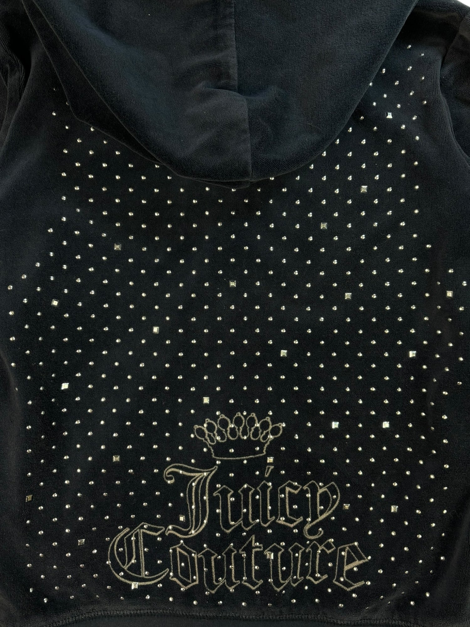 (M) Midnight Navy Studded Juicy Couture Velour Hoodie