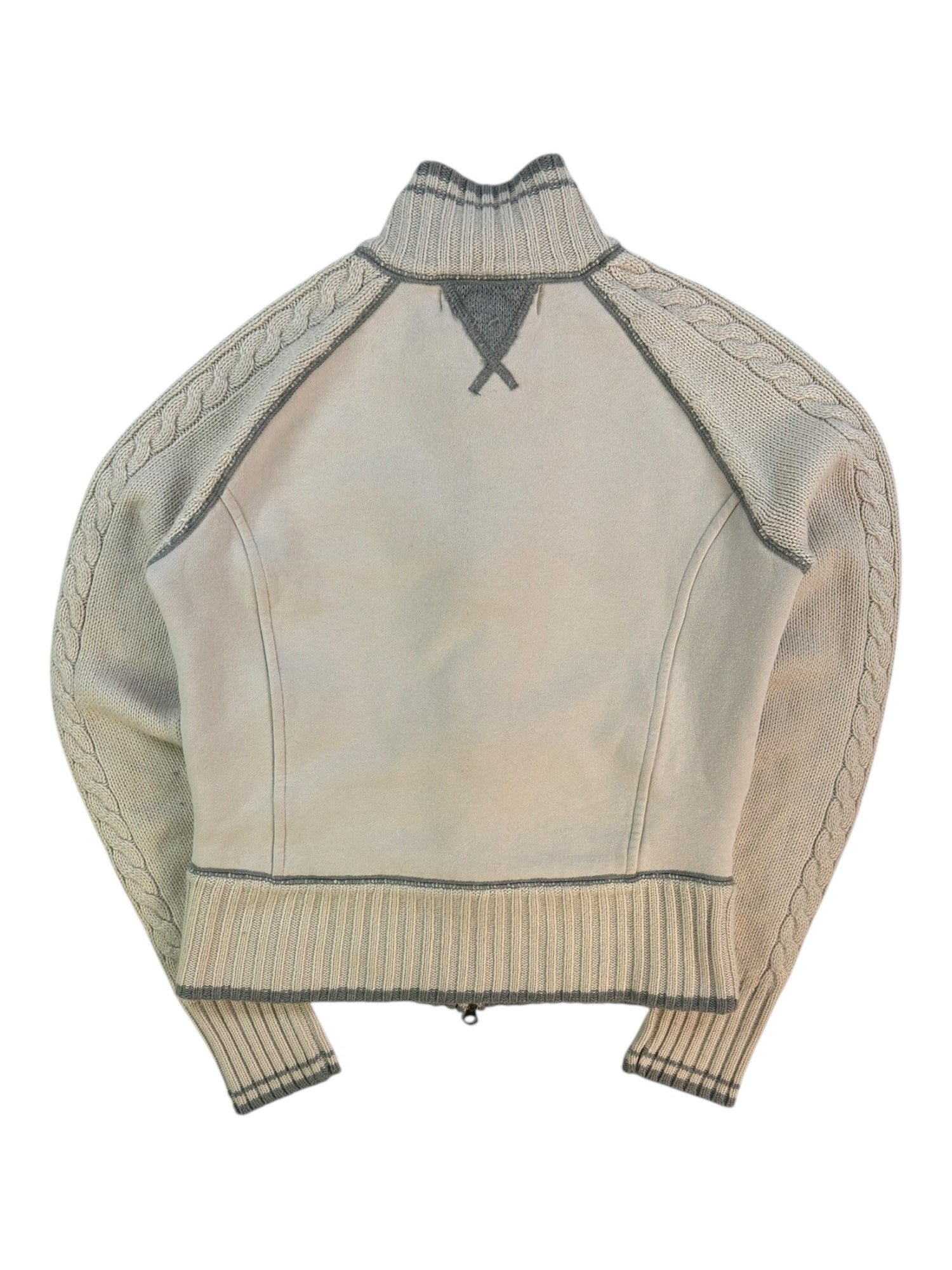 (S) Roxy Knit Zip Up Beige