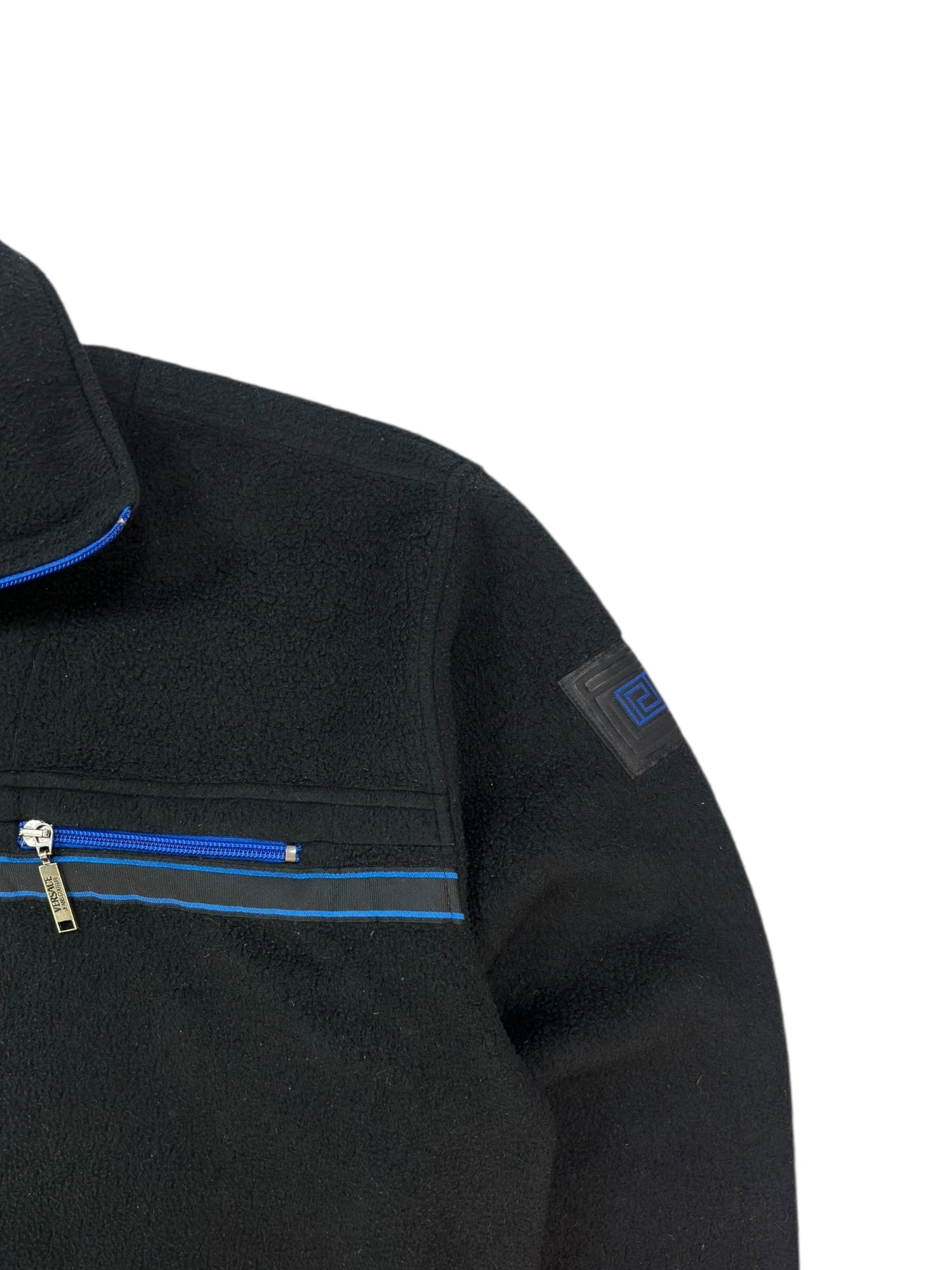 (L) Versace Black Fleece Quarter Zip Pullover