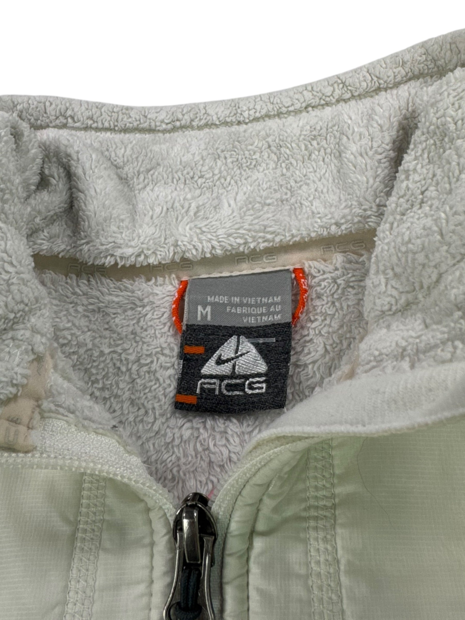 White Nike ACG Zip-up Fleece Jacket